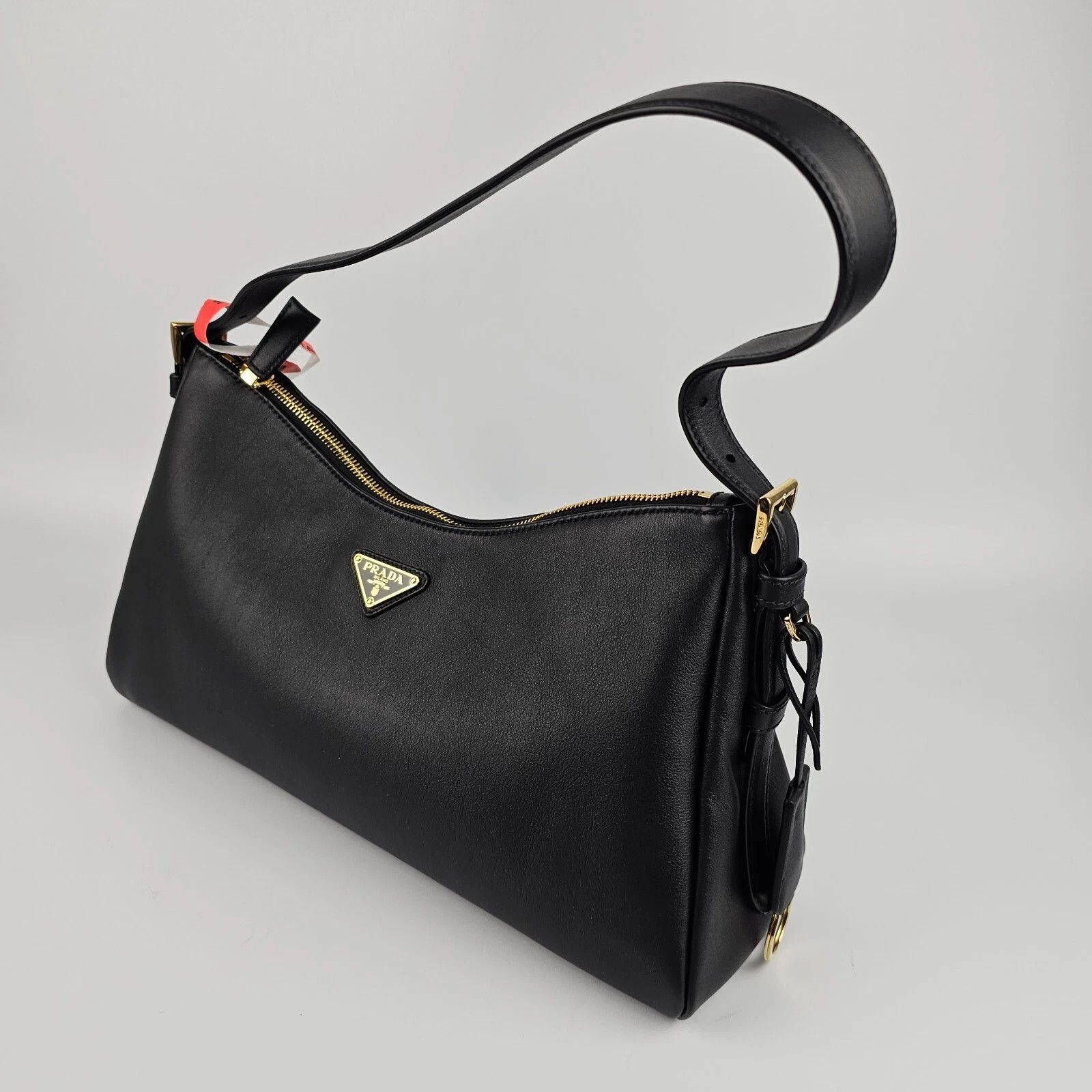 Prada PRADA Aimee Black Leather Shoulder Bag New And Authentic Size ONE SIZE - 9 Thumbnail