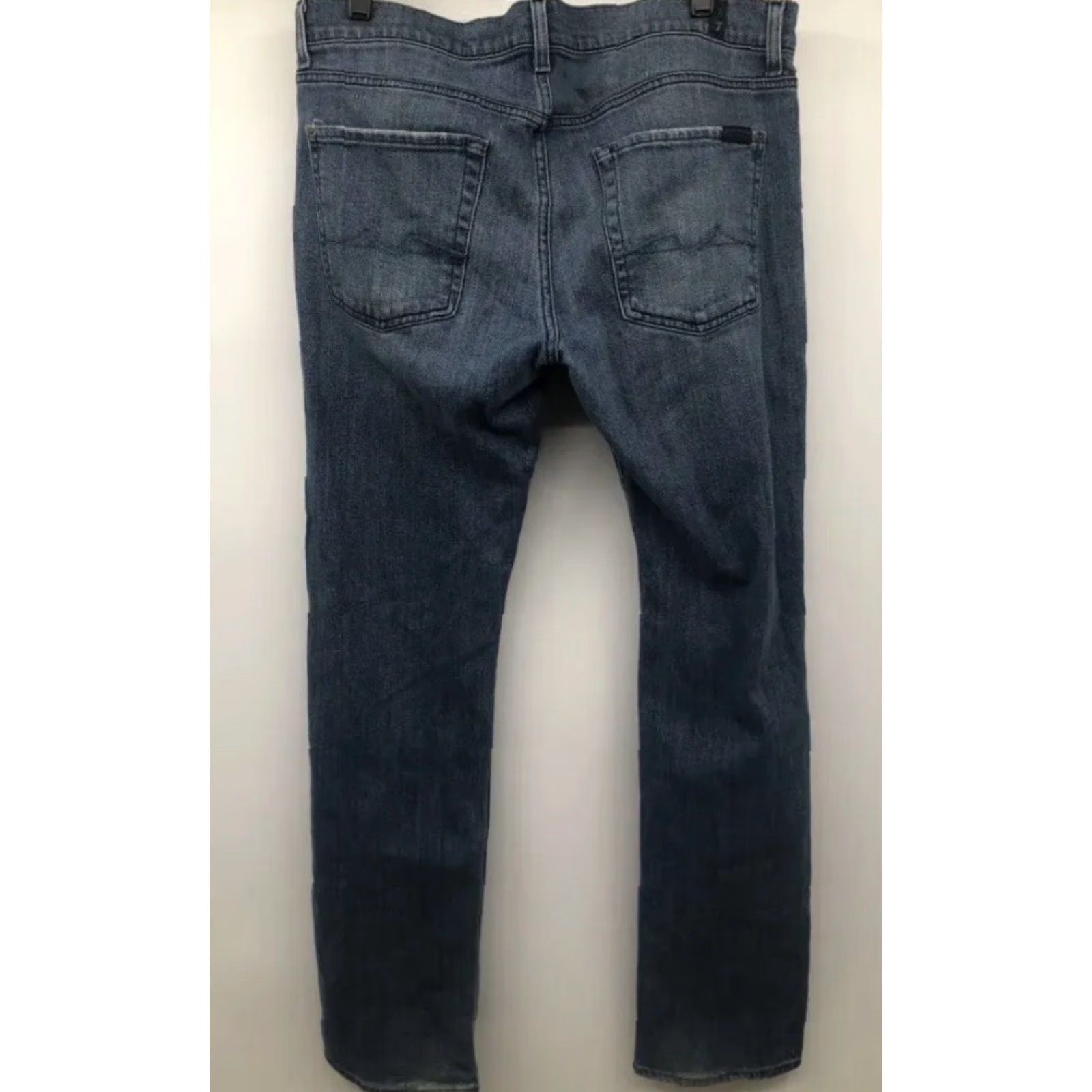 7 For All Mankind Men's 7 For All Mankind Slimmy Jeans Distressed Blue Denim 34x31 Bootcut Size 34 Regular Mens Jeans Distressed Blue Denim 7 For All Mankind Slimmy Size US 34 / EU 50 - 2 Thumbnail
