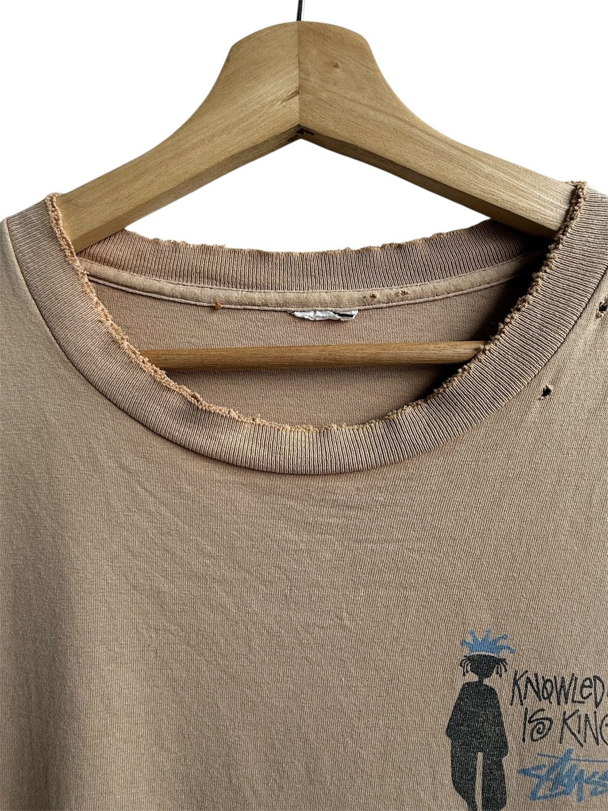Stussy Vintage Trashed 80s STUSSY Knowledge is King tee Size US L / EU 52-54 / 3 - 3 Thumbnail