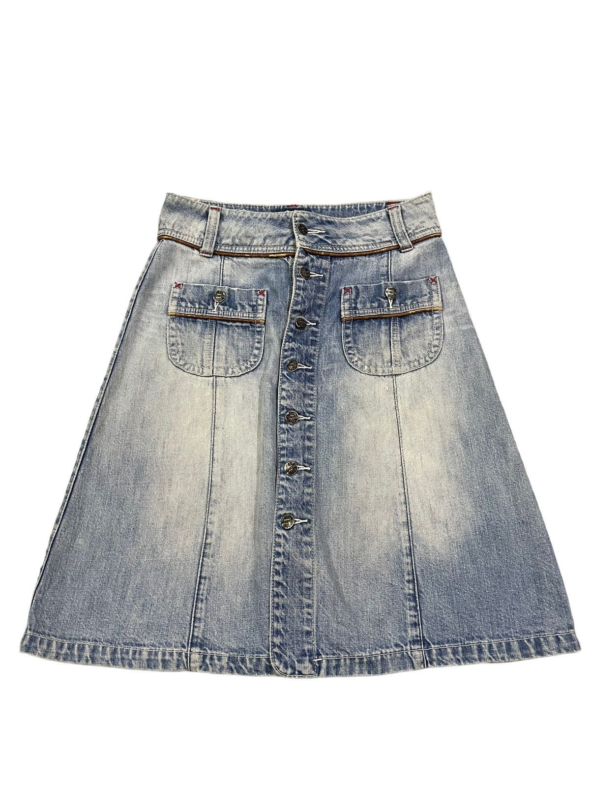 Vivienne Westwood Vintage Japanese Full Button Blue Wash Style Denim Skirt Size 28" / US 6 / IT 42 - 1 Thumbnail