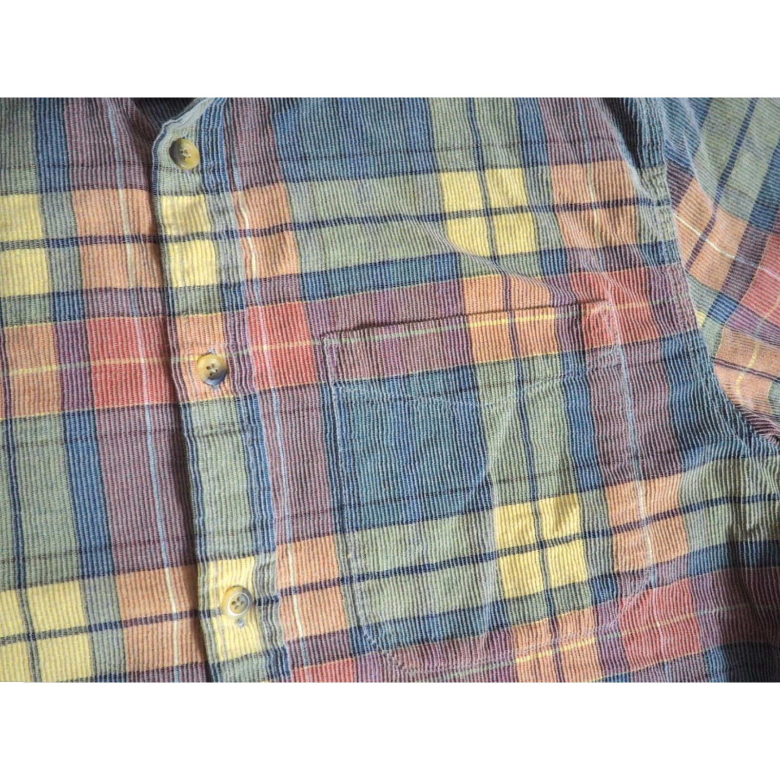 The Territory Ahead VTG 90s Territory Ahead Corduroy Shirt M Long Sleeve Multi-Color Button-Front Grunge Baggy Pocket Green 1990s Mens Size US M / EU 48-50 / 2 - 5 Thumbnail