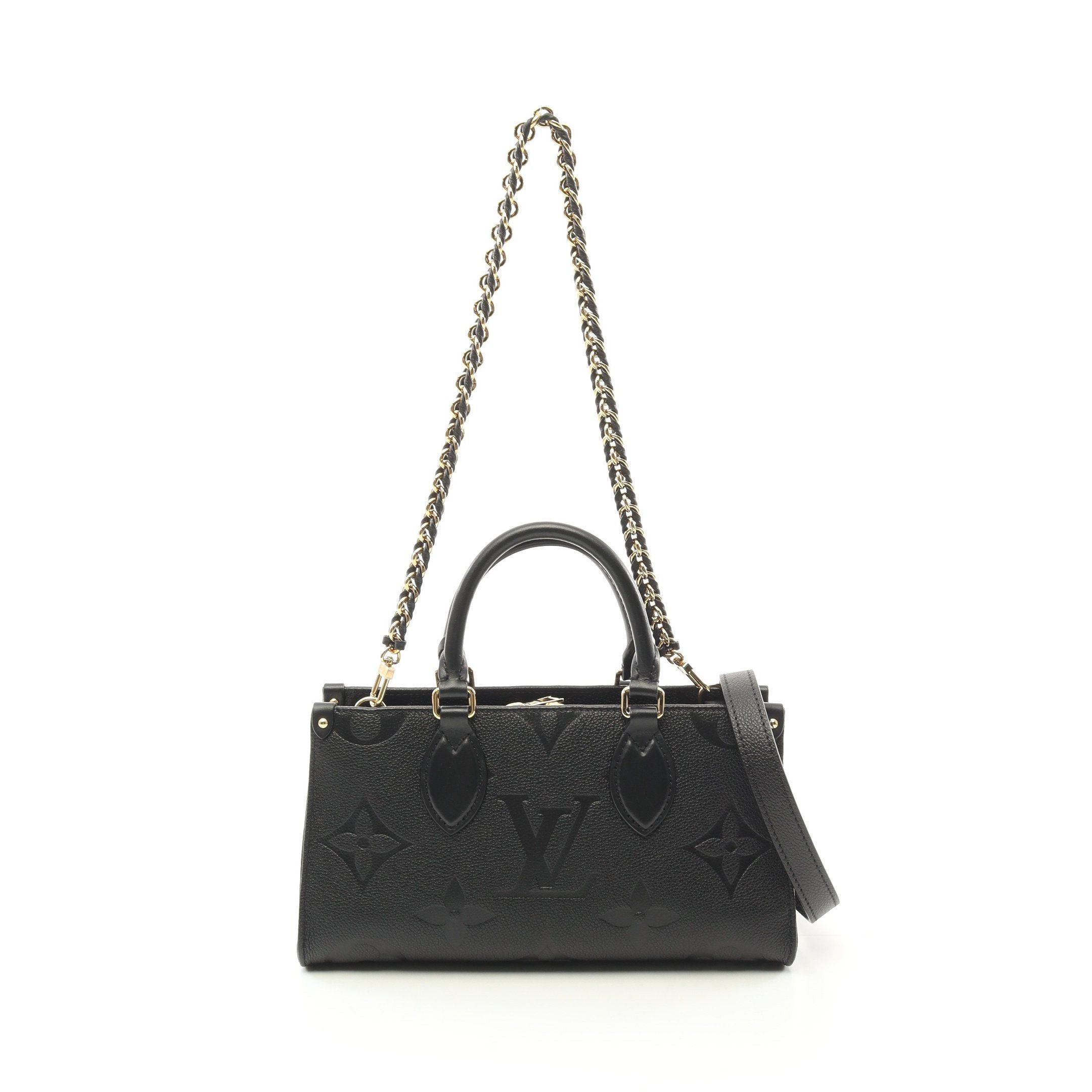 Louis Vuitton On The Go Ew Monogram Empreinte Noir Handbag Leather Black