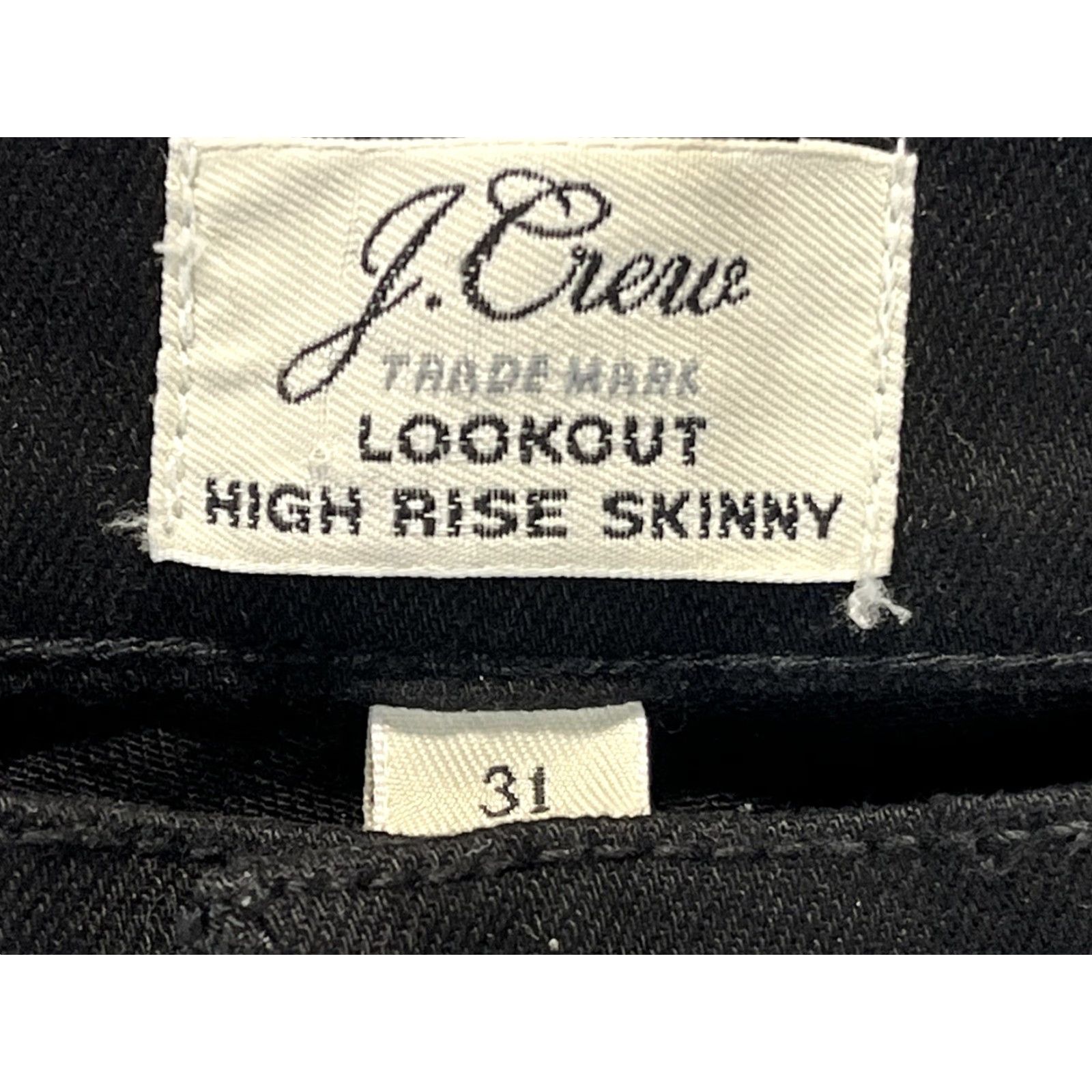 Vintage Womens J.CREW Lookout High Rise Skinny Jeans Sz 31 VGUC Distressed Raw Hem Size 24" / US 00 / IT 34 - 6 Thumbnail