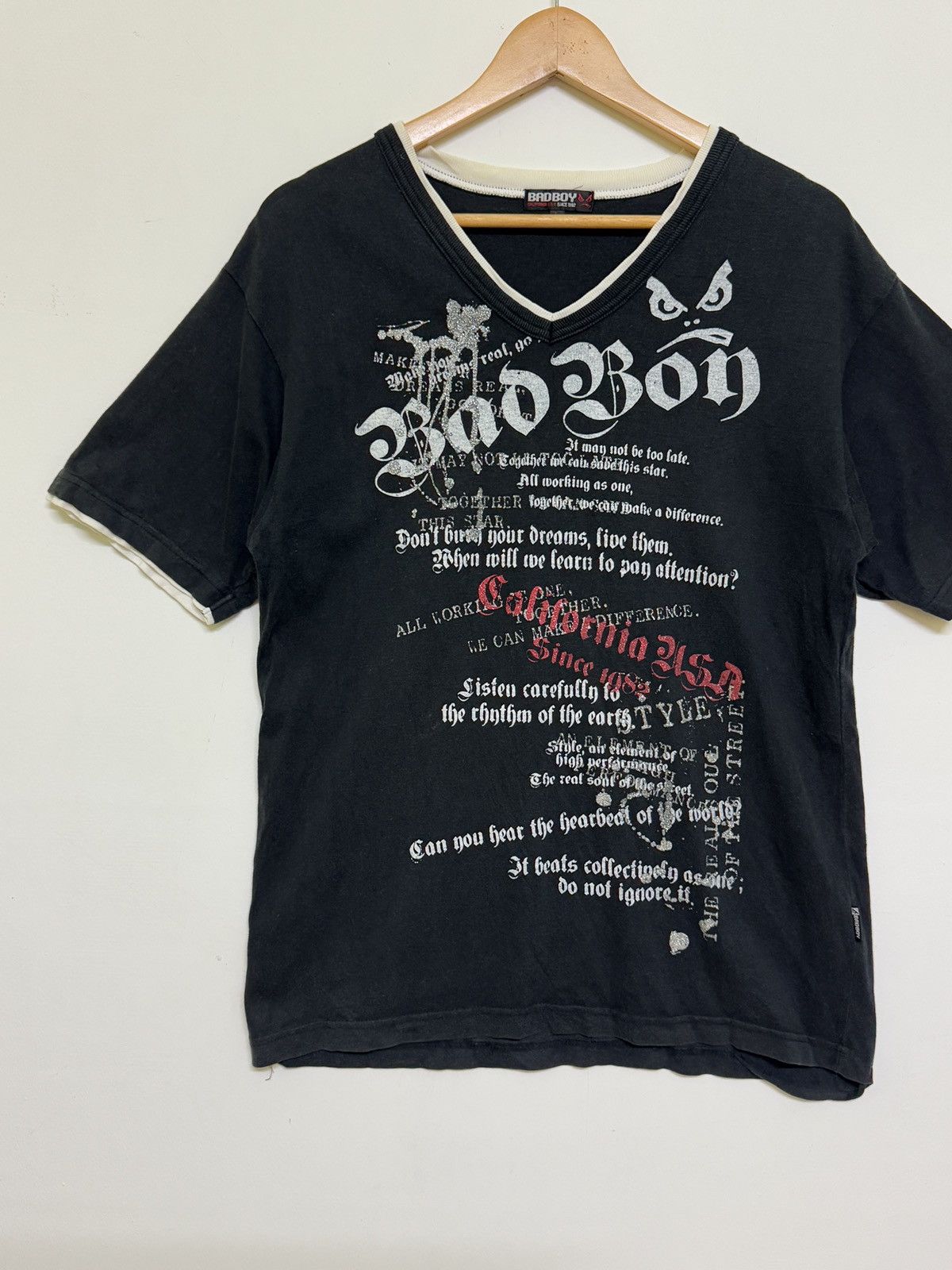 Hysteric Glamour Sick Y2K Bad Boy Diagonal Double Layer Poem Shirt Size US M / EU 48-50 / 2 - 3 Thumbnail