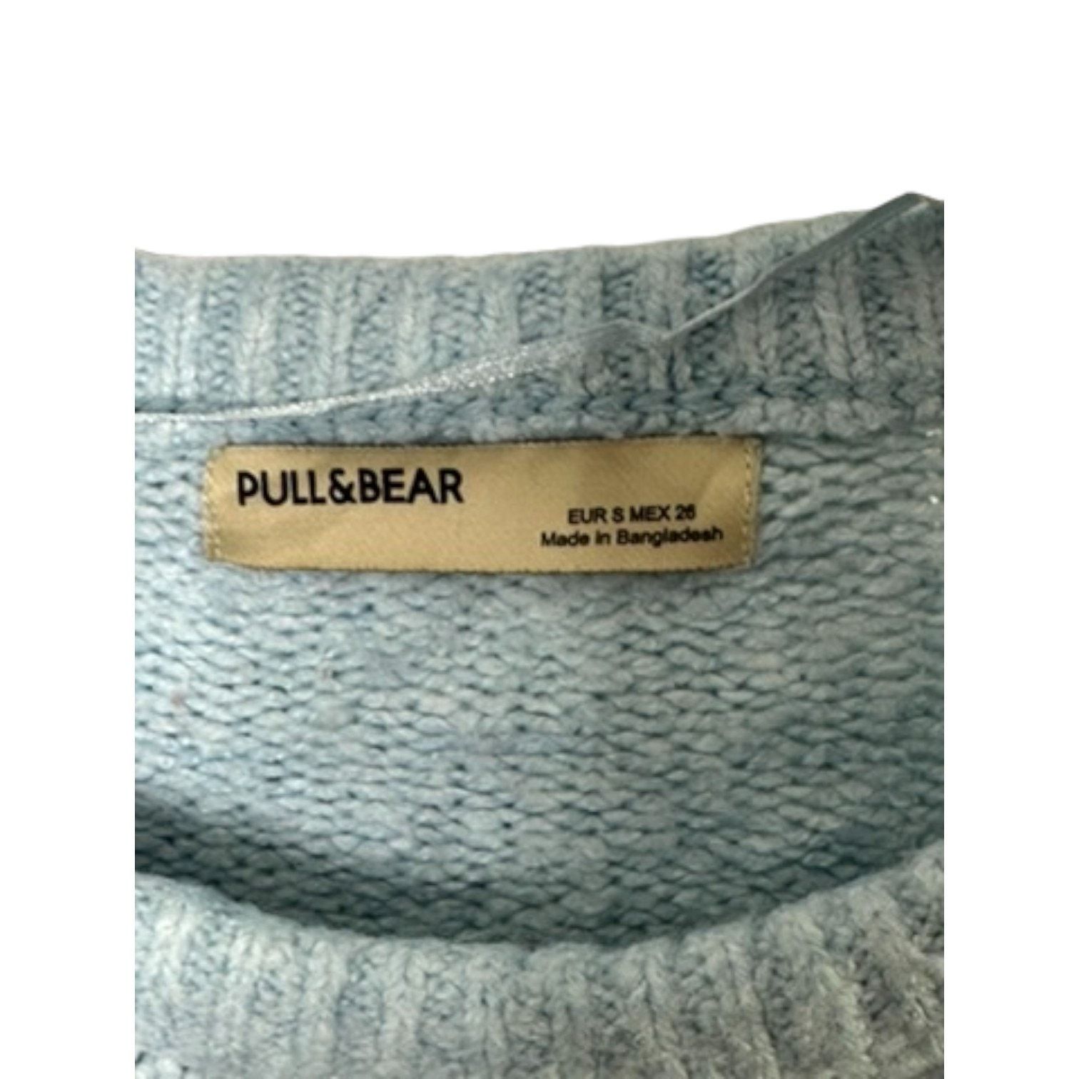 Pull & Bear Pull & Bear Blue Knit Cropped Sweater EU Small US 4 Size US S / EU 44-46 / 1 - 7 Thumbnail