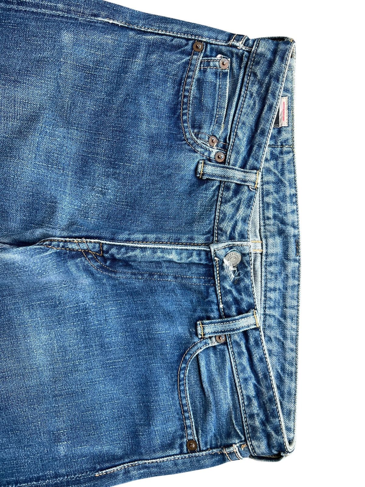Momotaro Jeans Vintage Momotaro Selvedge Faded Lowrise Denim Jeans Size 31" - 7 Thumbnail