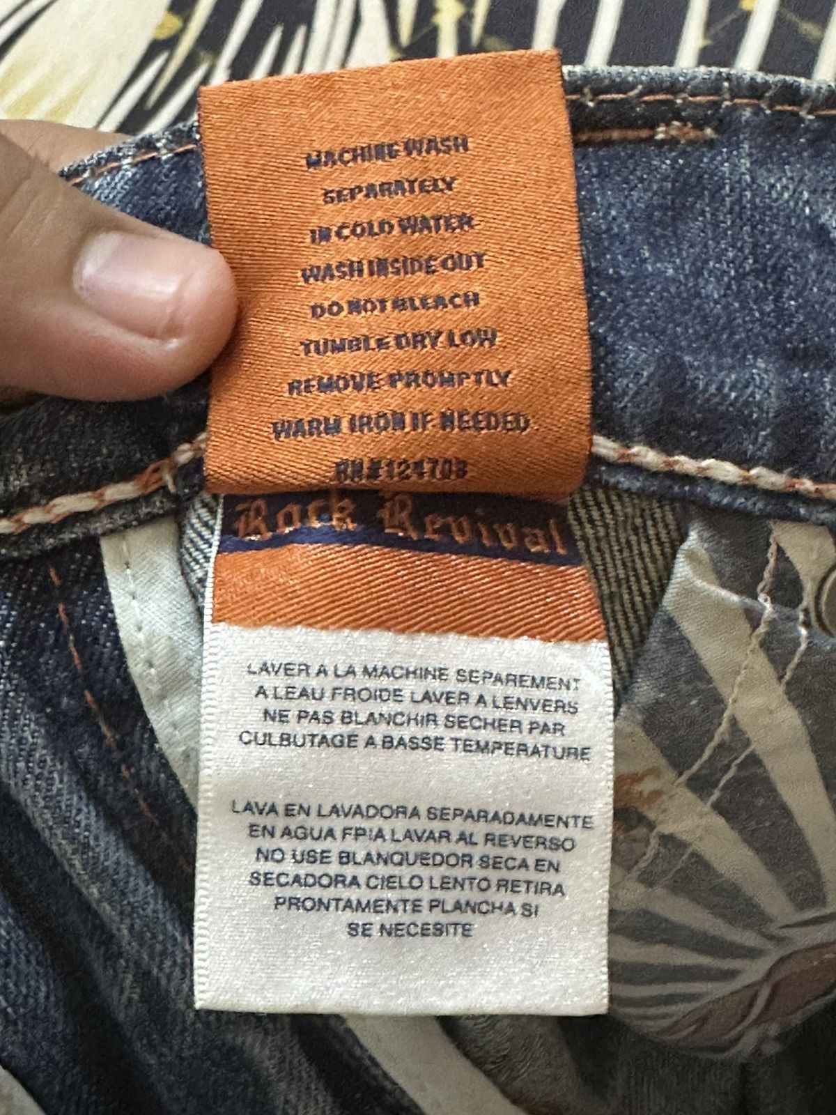Rock Revival Vintagw Rock Revival Kurt Straight Faded Studded Denim Size US 34 / EU 50 - 12 Thumbnail