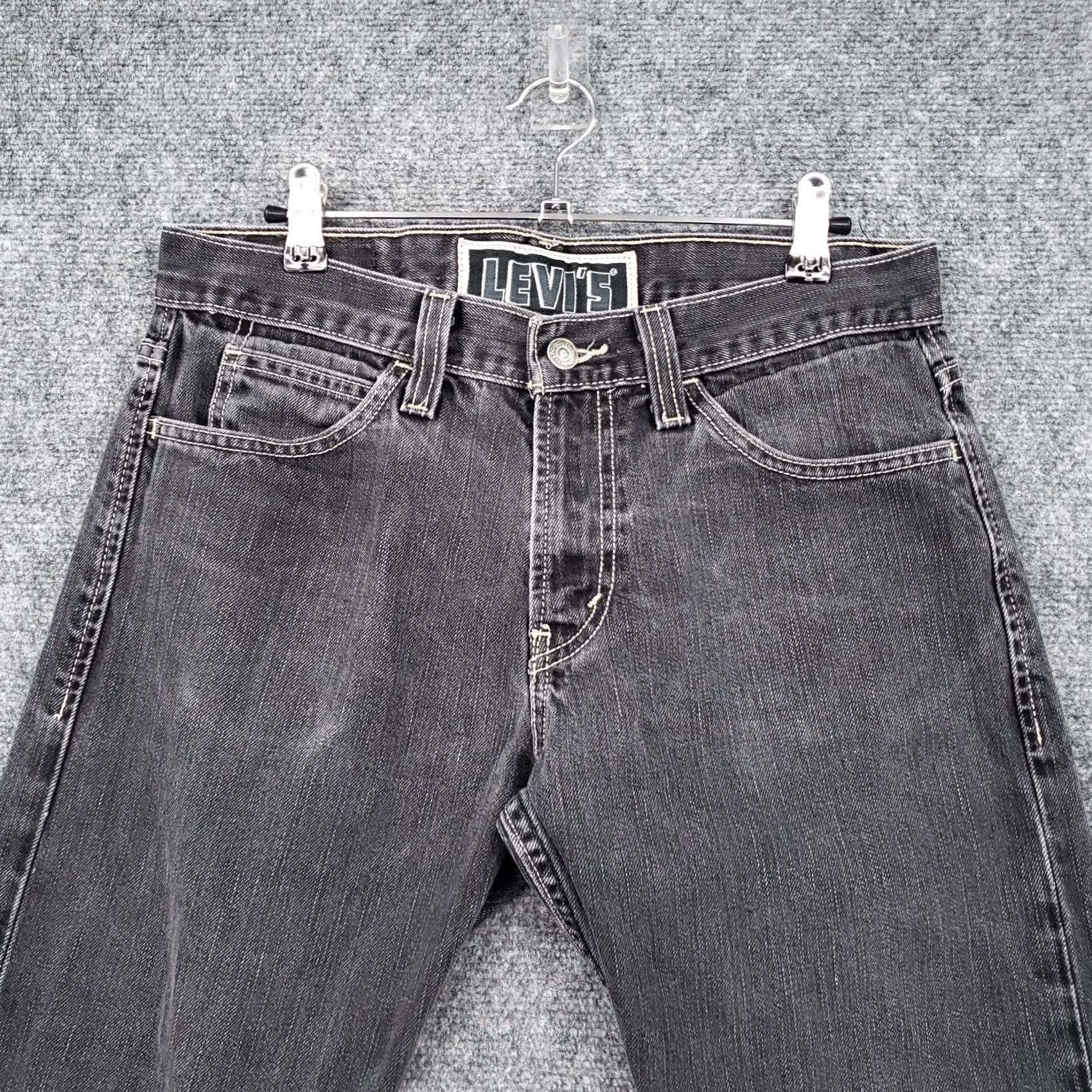 Levi's Levi's Jeans Mens Skinny Tapered Dark Wash Gray Denim 506 32x30 Size US 32 / EU 48 - 3 Thumbnail