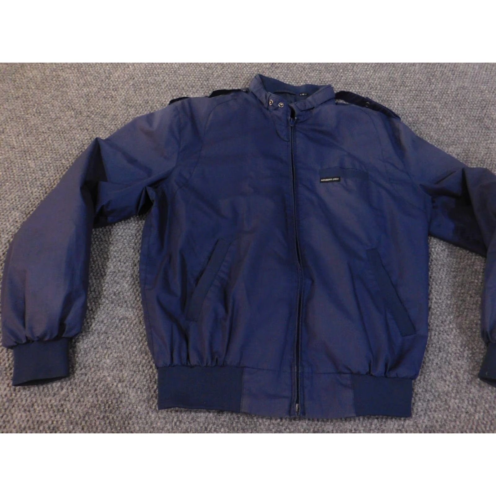 Members Only Members Only Jacket Mens M blue bomber zip polyester retro lined Size US M / EU 48-50 / 2 - 3 Thumbnail