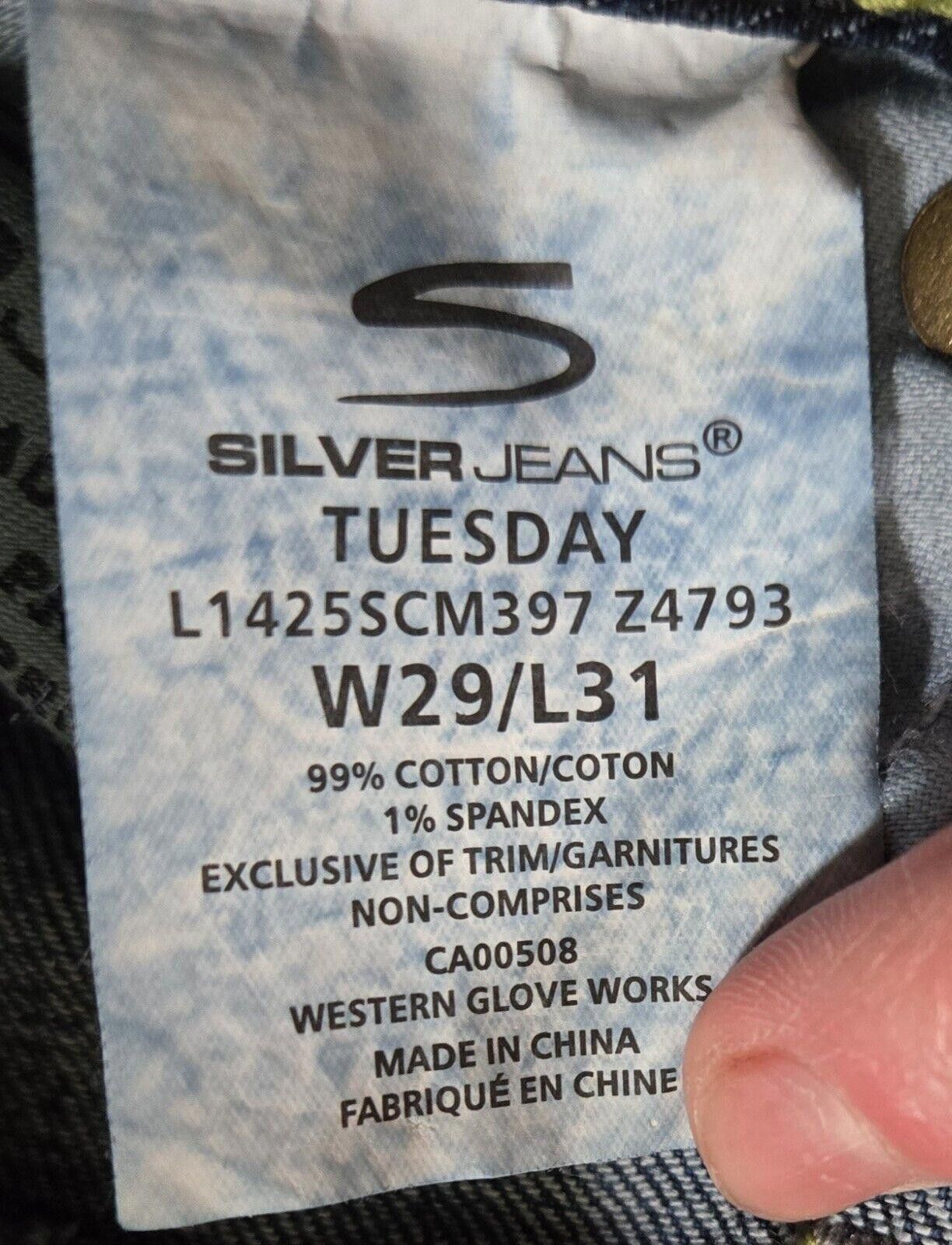 Designer Womens Silver Tuesday Distressed Jean Size W29/31 *tailored* Size 29" - 5 Thumbnail