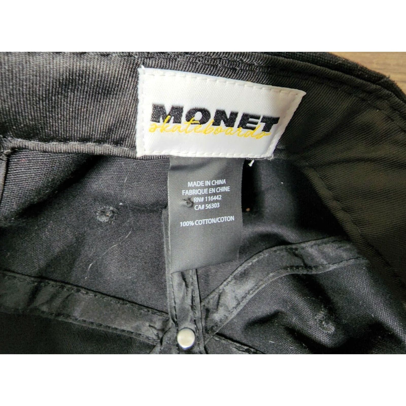 Vintage Monet Skateboards Corduroy Trucker Hat Adjustable Black Casual Skate Mens Size ONE SIZE - 5 Thumbnail