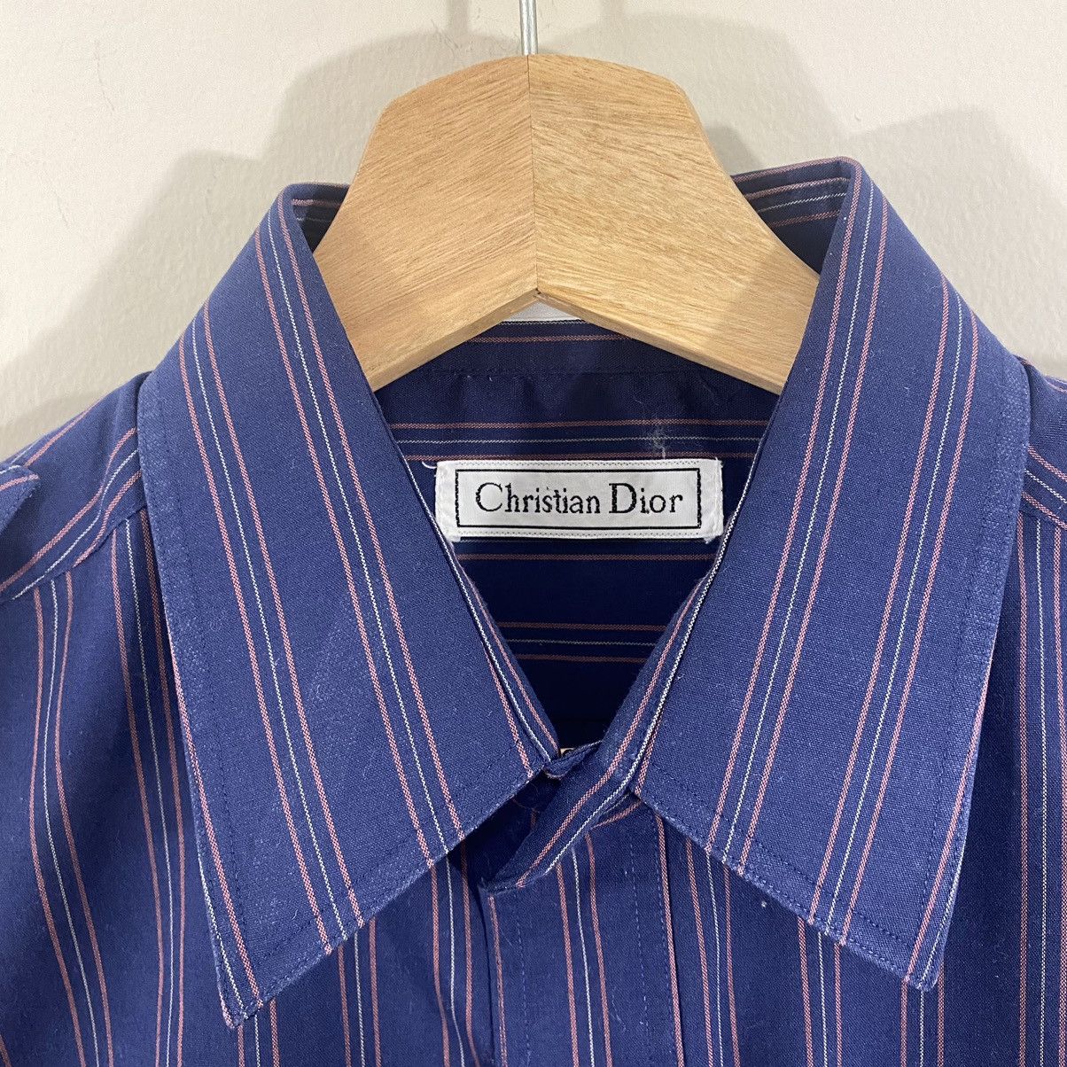 Christian Dior Monsieur Christian Dior Vintage Striped Button Up Shirt Large Size US L / EU 52-54 / 3 - 2 Thumbnail