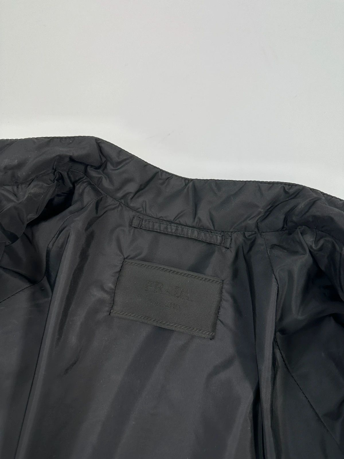 Prada Prada Milano Black Padded Quilted Nylon Jacket Ribbed Side Size US M / EU 48-50 / 2 - 8 Thumbnail