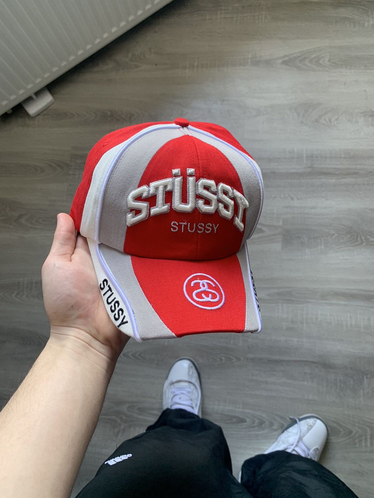 Vintage Stussy Low Pro Souvenir Strapback 6 Panel Y2K Racing Cap 