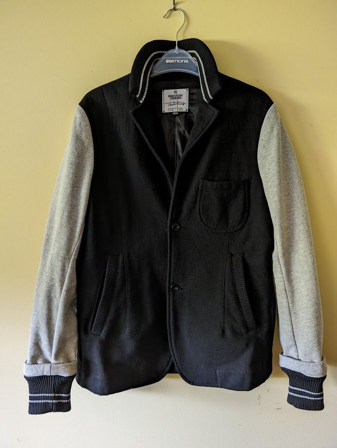 image of Reigning Champ Takashi Kumagai Heavyweight Fleece Lined 2 Button Jacket in Black (Size Medium)