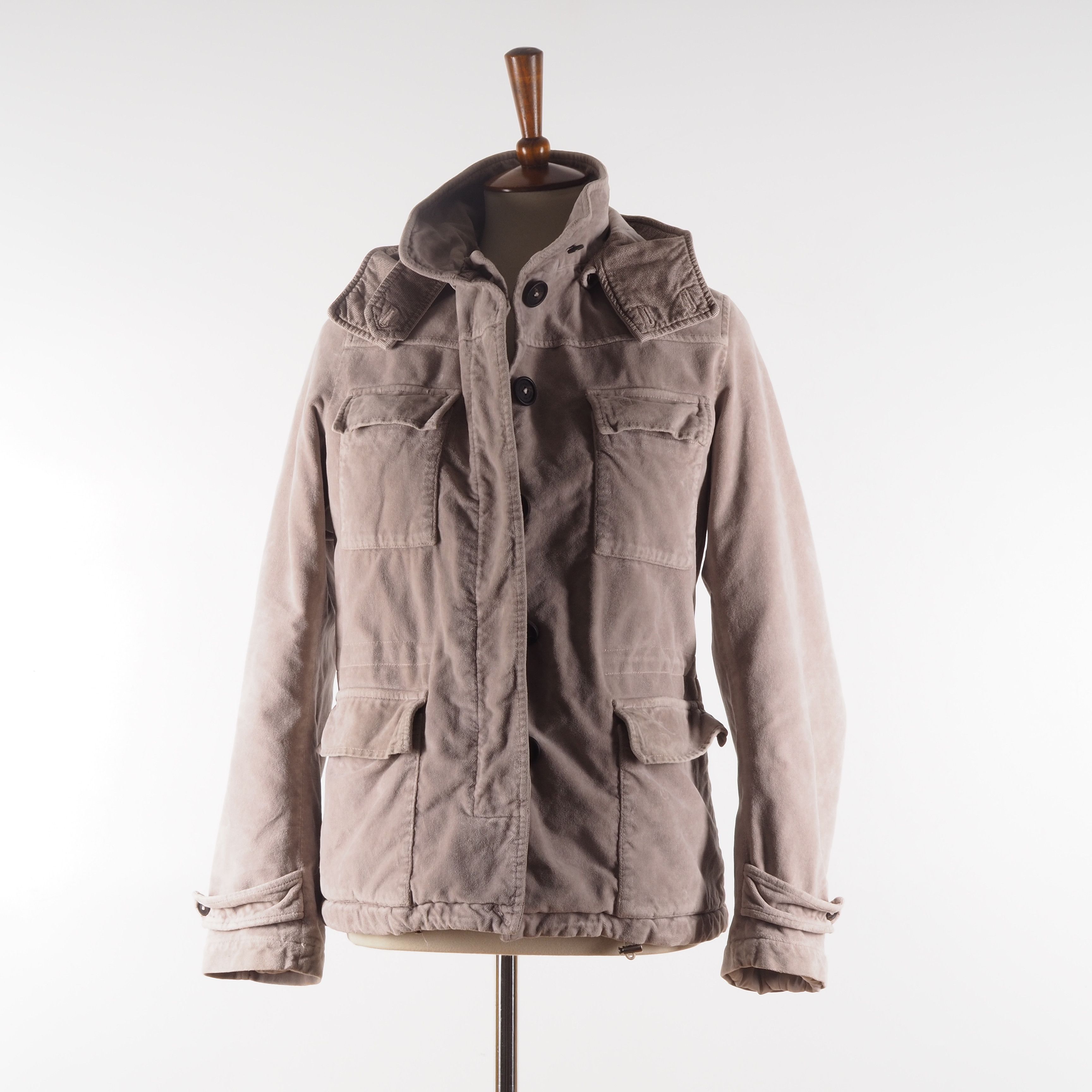 Massimo Alba Massimo Alba Gray Velvet Hooded Pockets Jacket Size S / US 4 / IT 40 - 7 Thumbnail