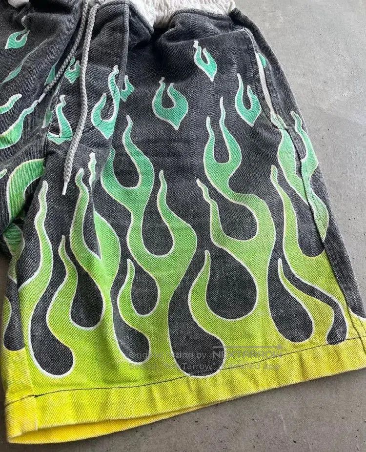 VINNY's Vintage Flame Printed Easy Short Pants. Size US 30 / EU 46 - 2 Thumbnail