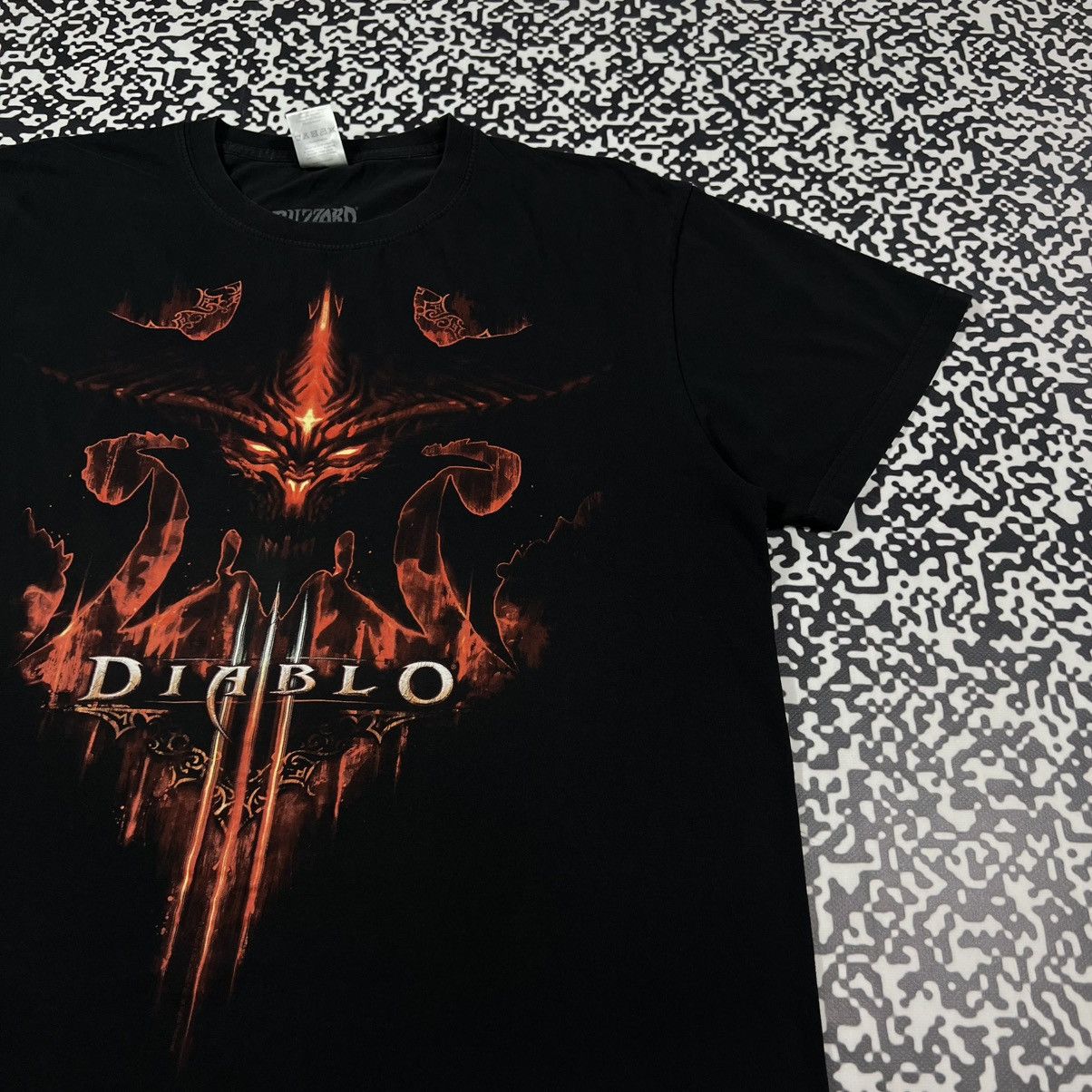 Vintage Vintage Y2K Blizzard Diablo 3 Game T-shirt Skull Devil Face Size US XL / EU 56 / 4 - 5 Thumbnail