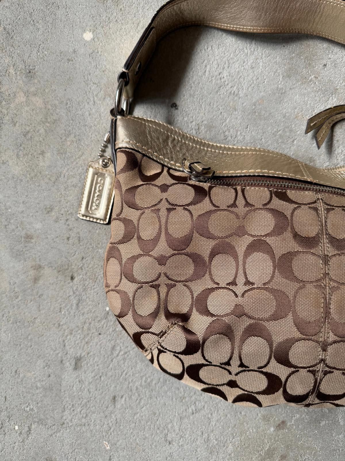 Coach Coach Signature Sufflette Shoulder Bag Beige/Gold Size ONE SIZE - 9 Thumbnail