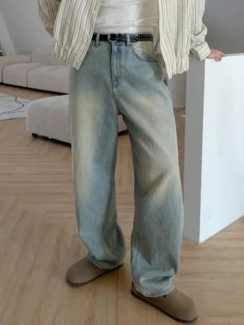 Jean Straight Leg Vintage 90s Jeans Denim Size US 32 / EU 48 - 1 Thumbnail