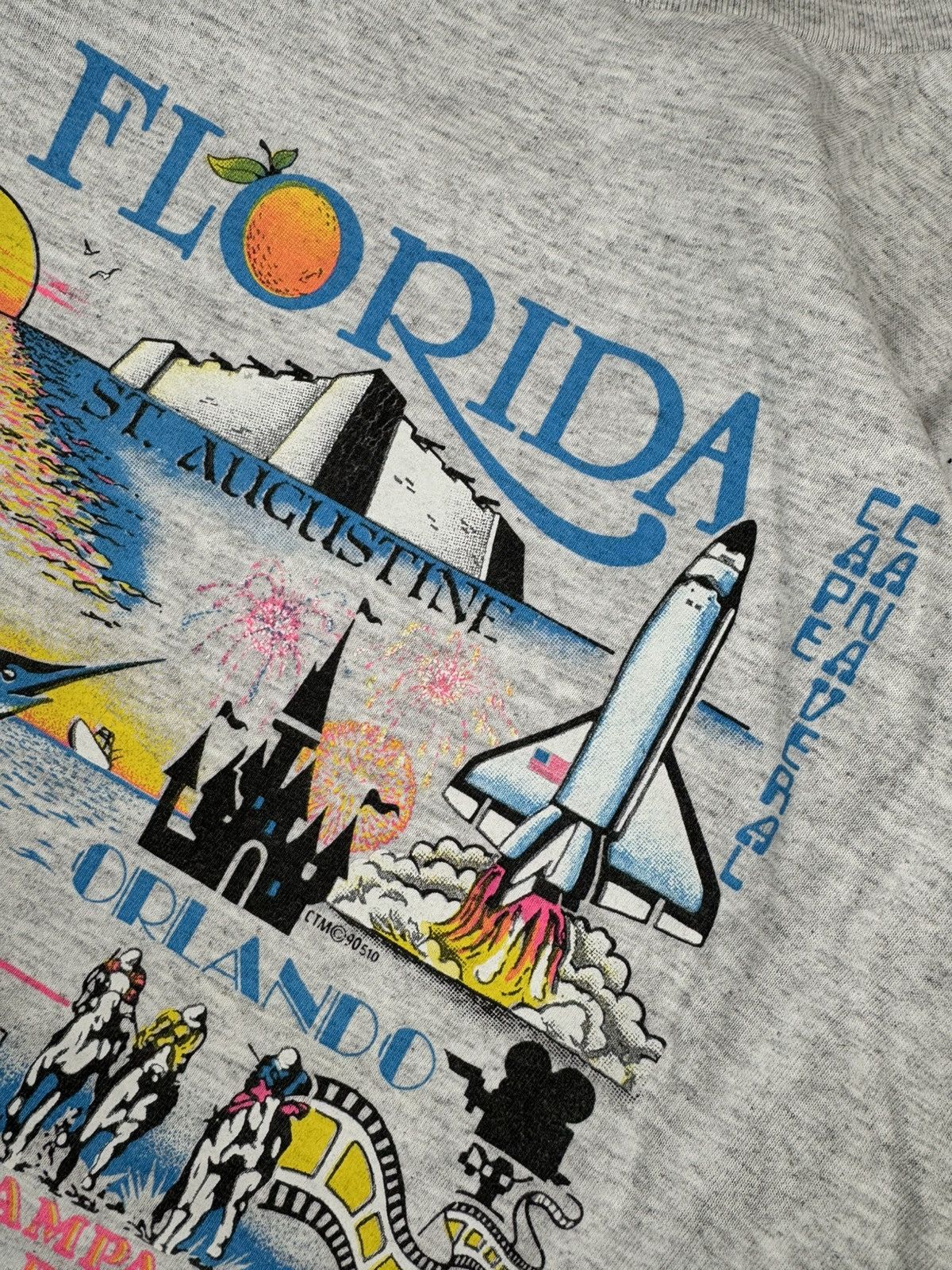 Vintage Vintage 80s Florida USA souvenir graphic tee single stitch Size US M / EU 48-50 / 2 - 5 Thumbnail