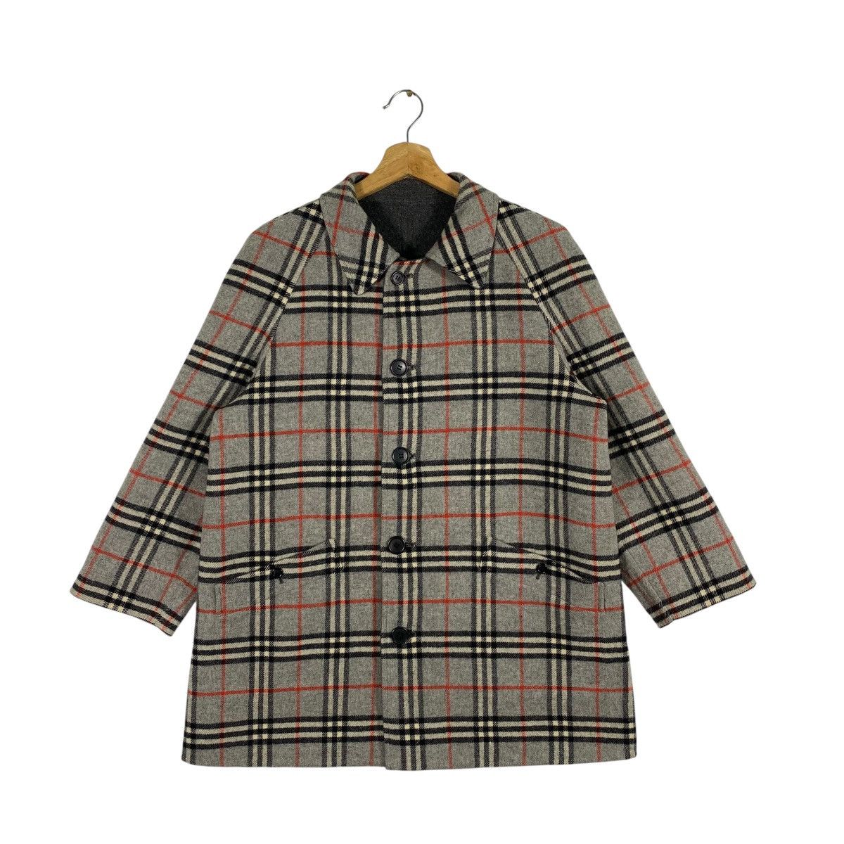 Burberry Prorsum Vintage Burberrys Reversible Wool Button Jacket Size M / US 6-8 / IT 42-44 - 1 Thumbnail