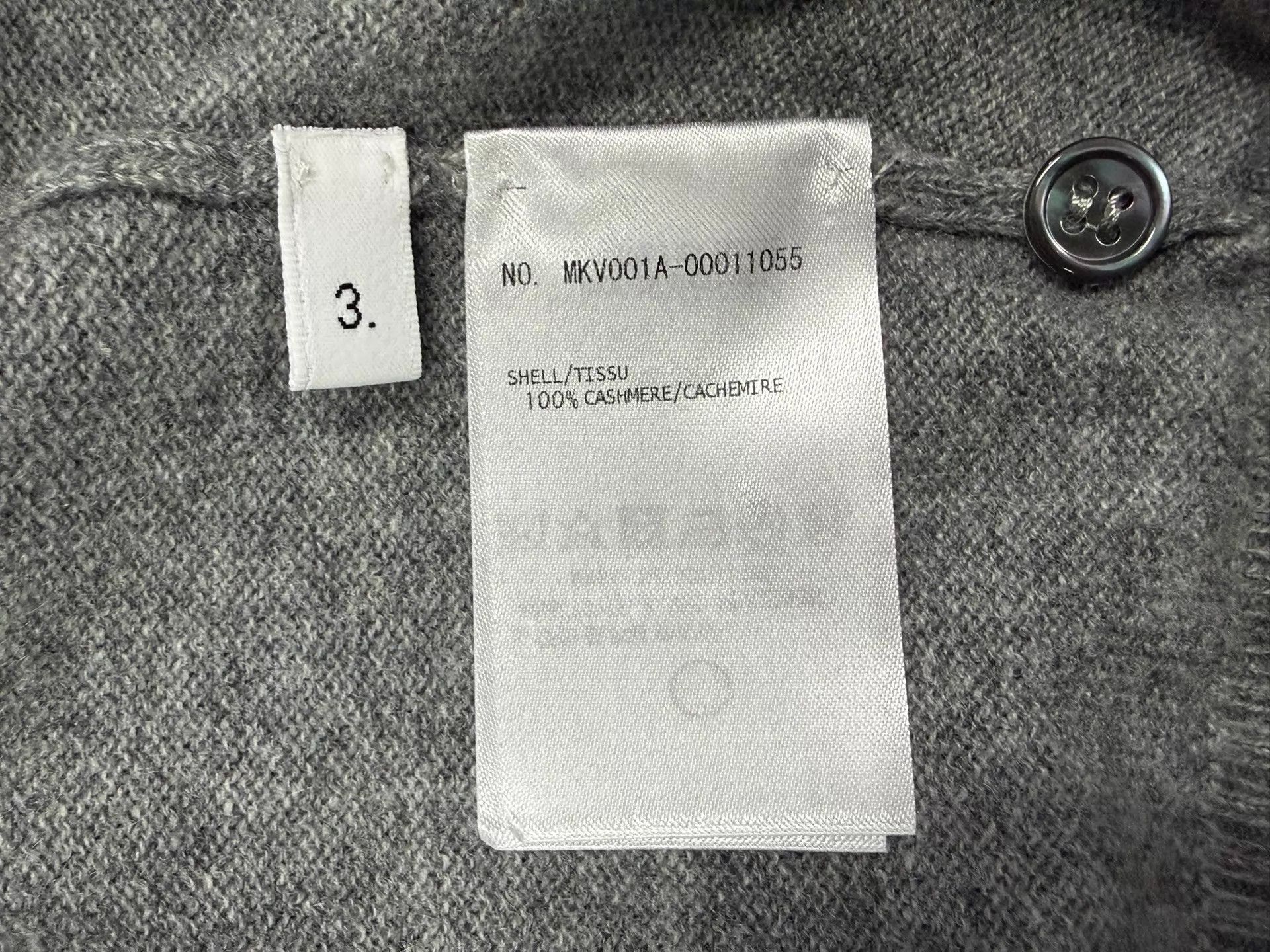Thom Browne Thom Browne Men's Light Gray Cashmere Vest Size 3 Size US L / EU 52-54 / 3 - 5 Thumbnail