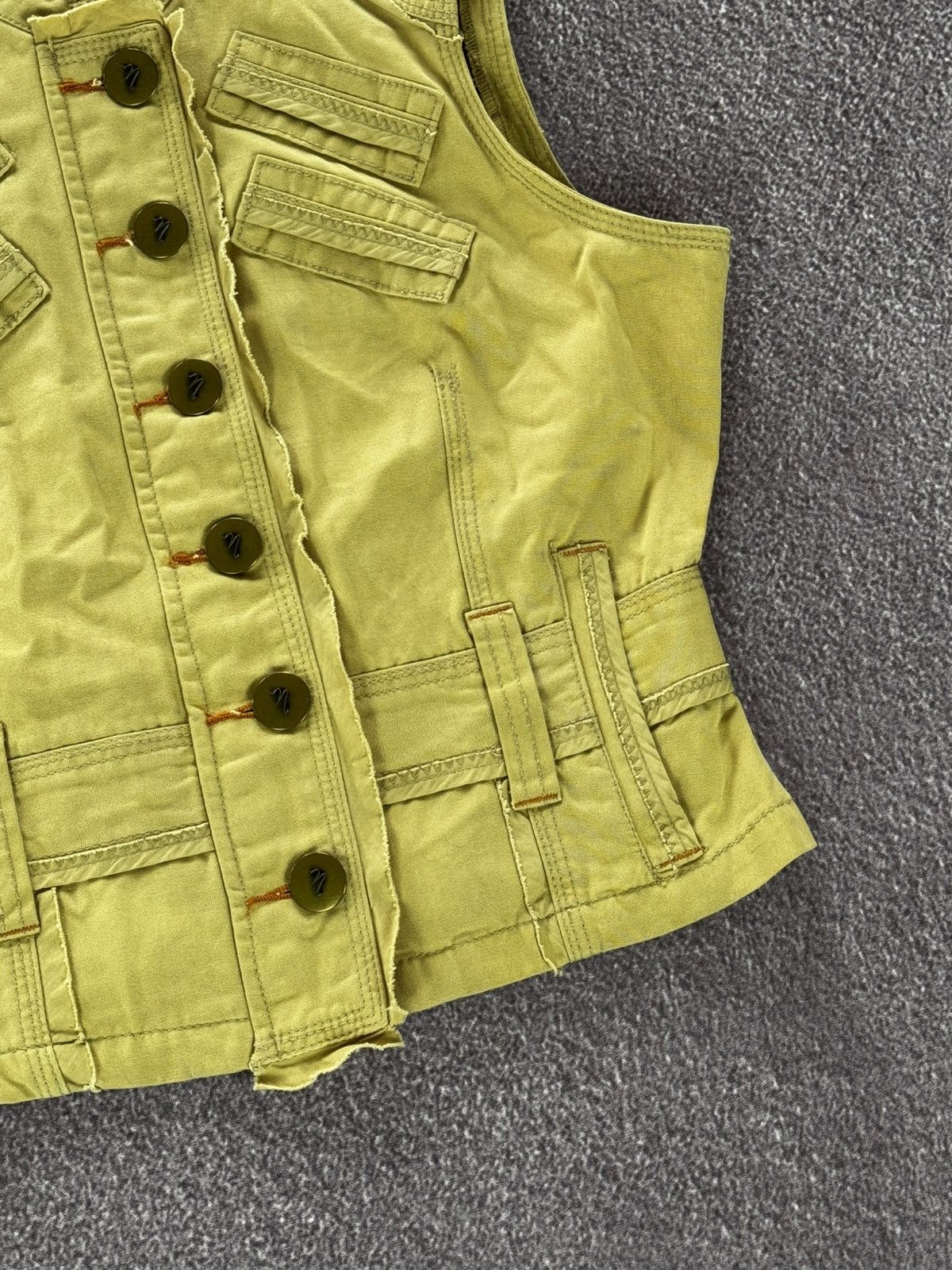 If Six Was Nine Vintage Diesel Style Grunge Military Vest Size XS / US 0-2 / IT 36-38 - 7 Thumbnail