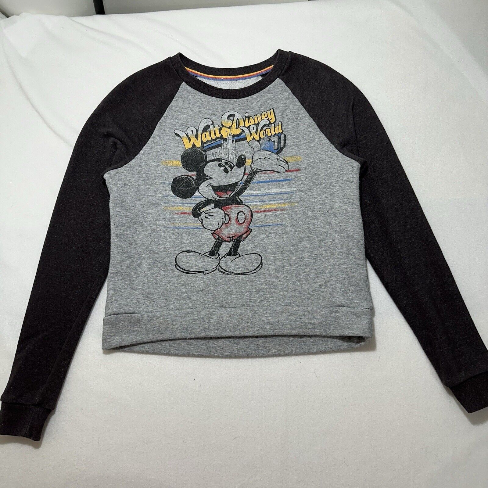 Disney Disney Medium Gray Black Mickey Mouse Crewneck Sweatshirt Size M / US 6-8 / IT 42-44 - 1 Thumbnail