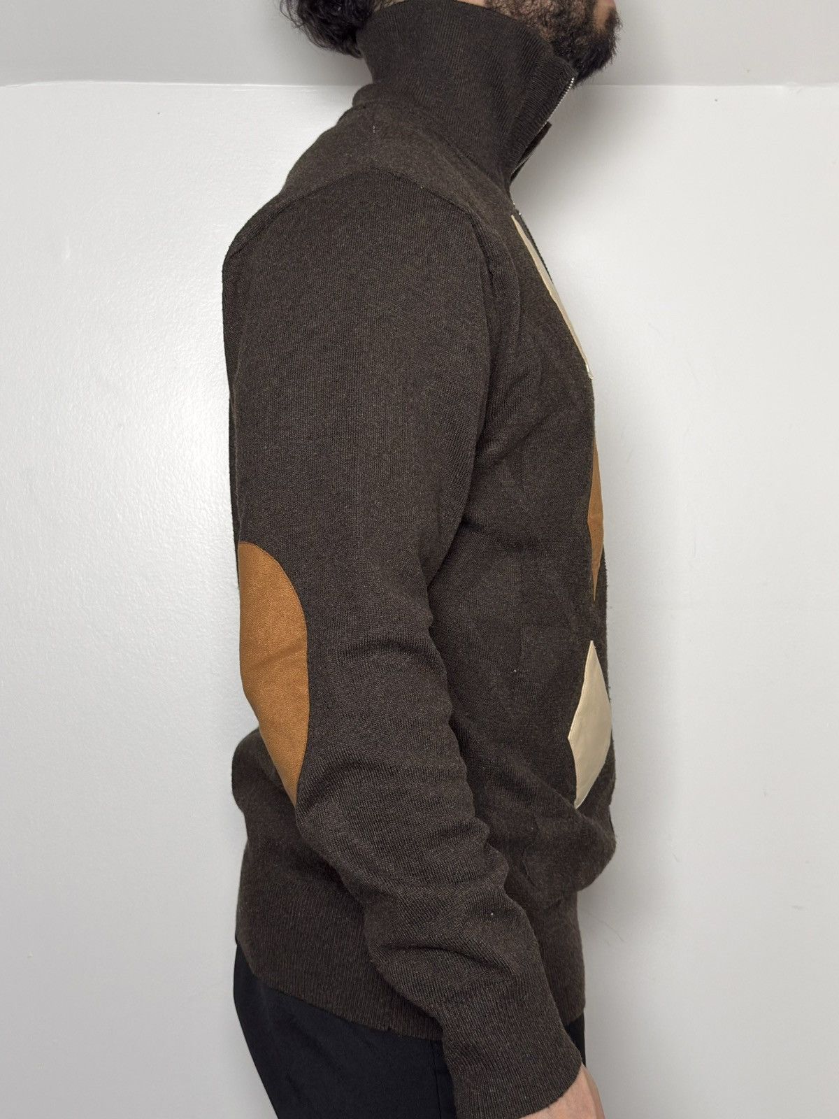 Stacy Adams Stacy Adams Brown Argyle Quarter-Zip Sweater | Men’s Medium Size US M / EU 48-50 / 2 - 2 Thumbnail