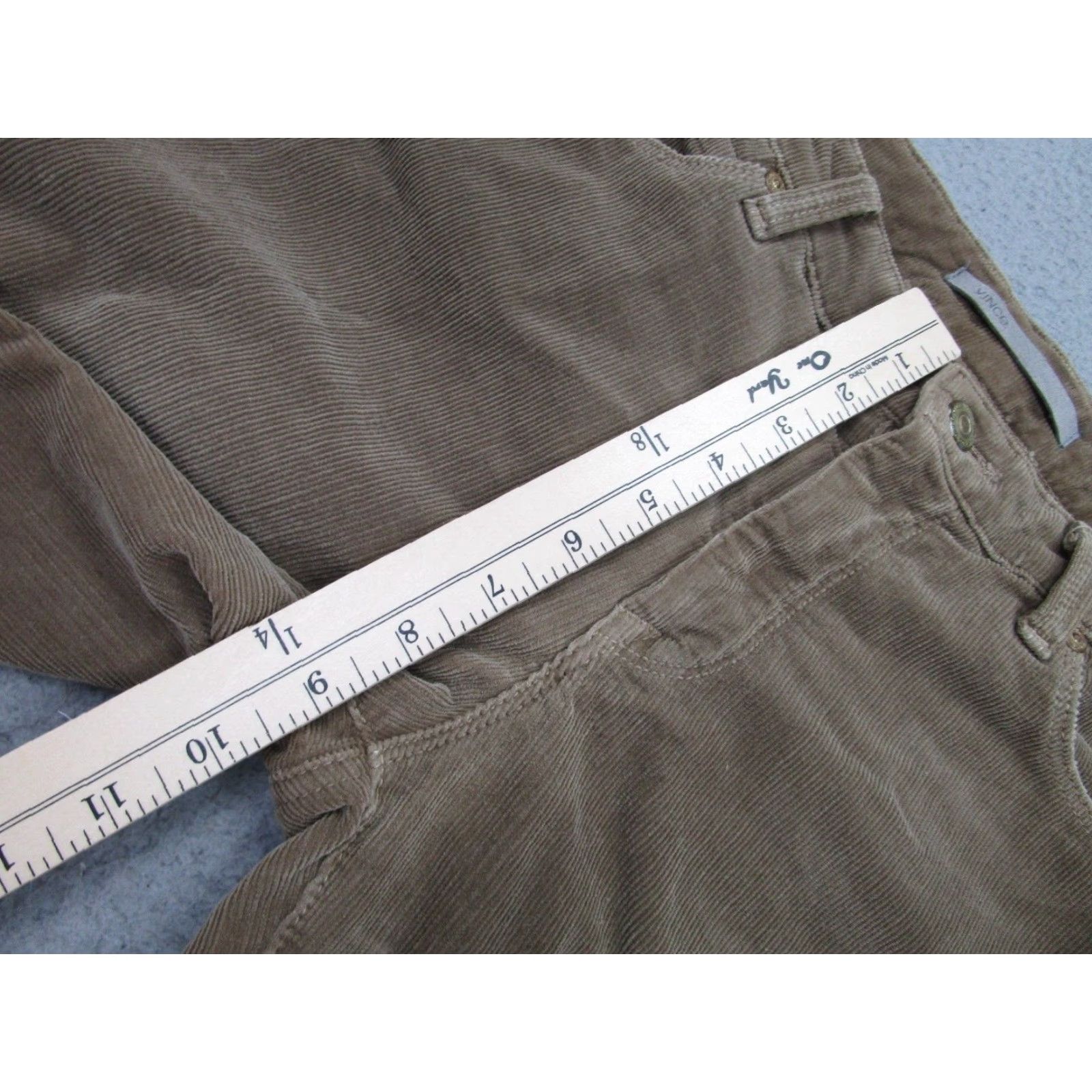 Vince Vince Pants Women 31 Brown Corduroy Trousers Slim Skinny Straight Fall Womens Size 24" / US 00 / IT 34 - 7 Thumbnail