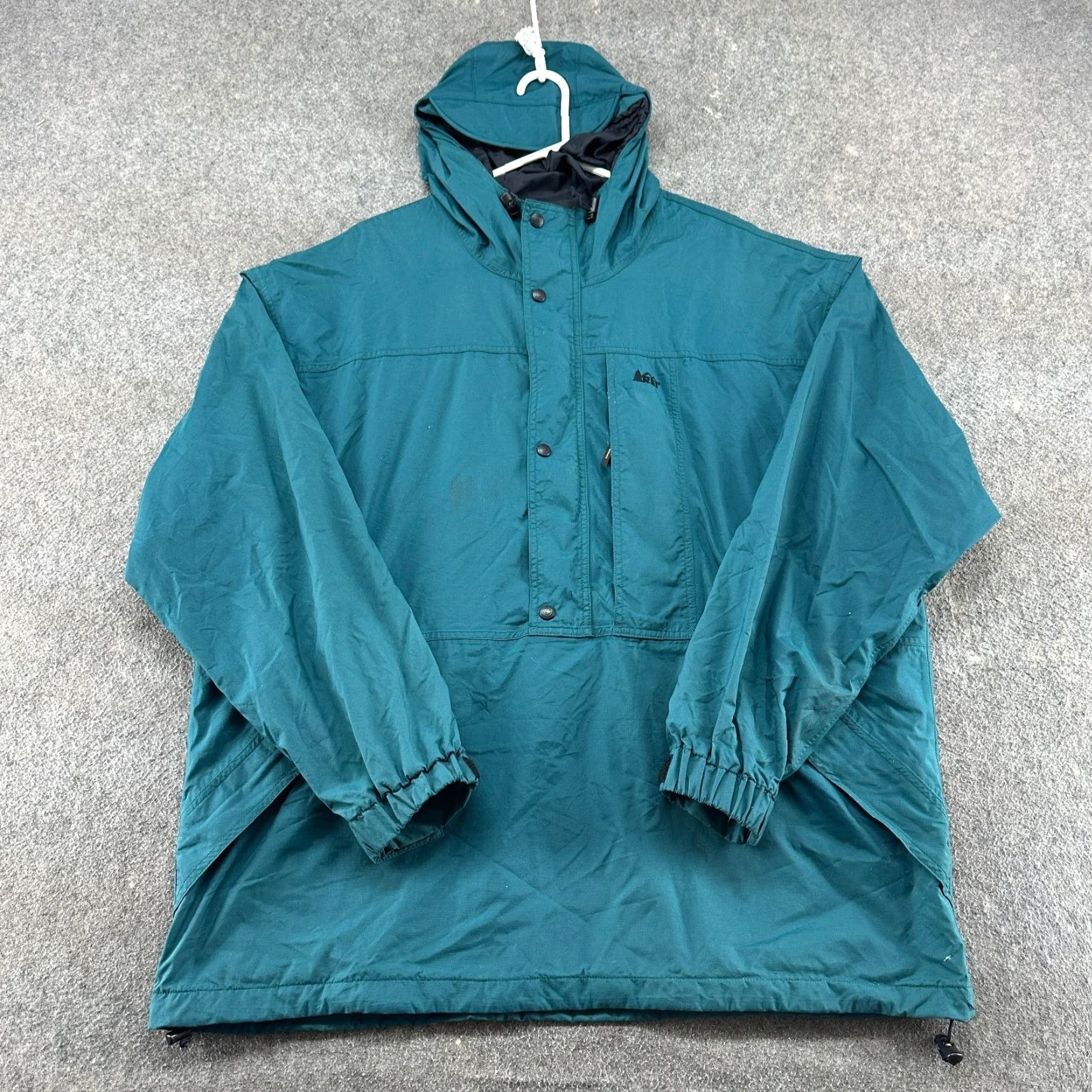 Vintage VINTAGE REI Jacket Parka Hooded Rain Coat Nylon 90s XL Green Men Size US XL / EU 56 / 4 - 2 Thumbnail