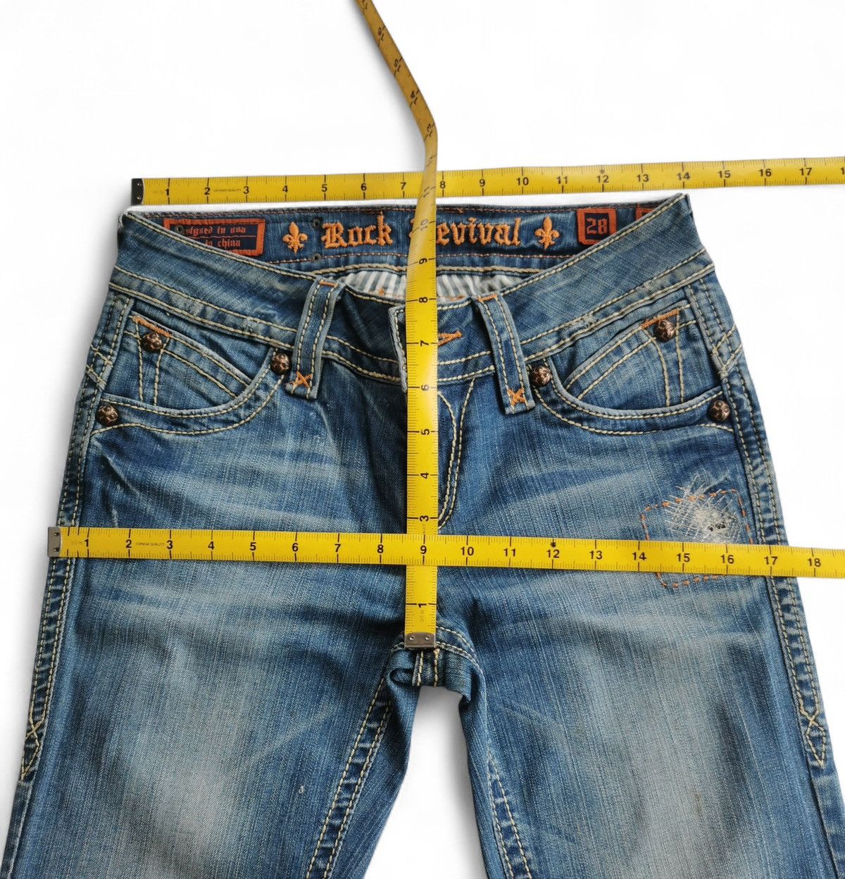 Rock Revival Rock Revival Women’s Distressed Bootcut Jeans Medium Wash Size 28" / US 6 / IT 42 - 10 Thumbnail