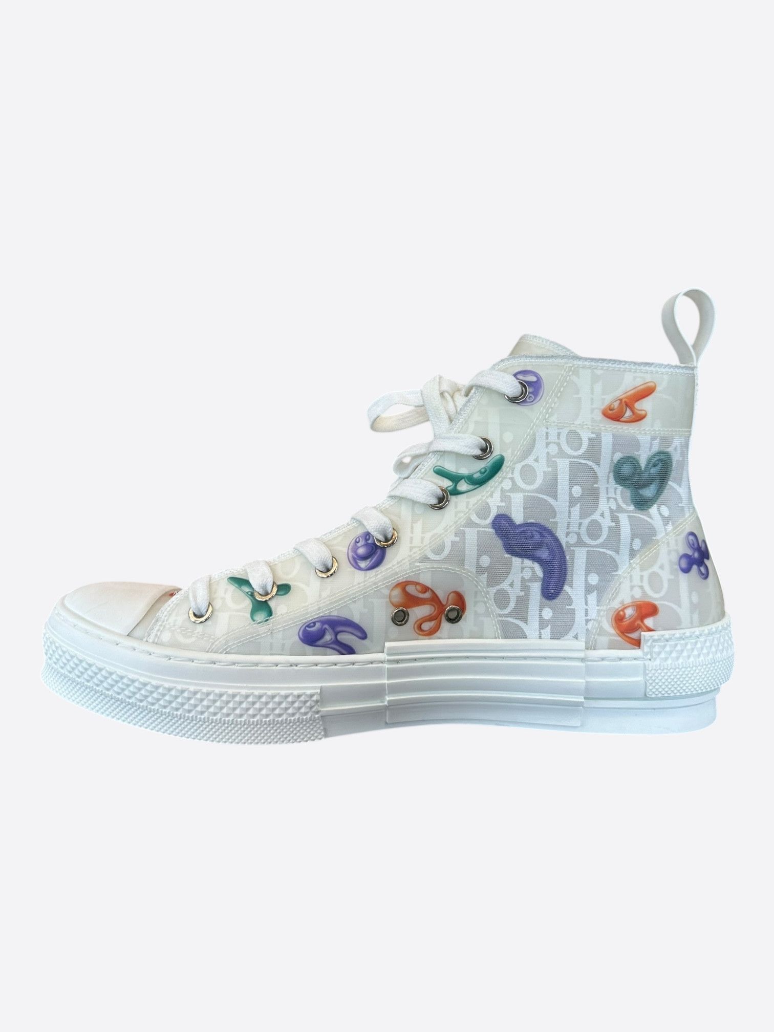 Dior Kenny Scharf White & Multicolor Oblique Faces B23 Sneakers Size US 10 / EU 43 - 6 Thumbnail