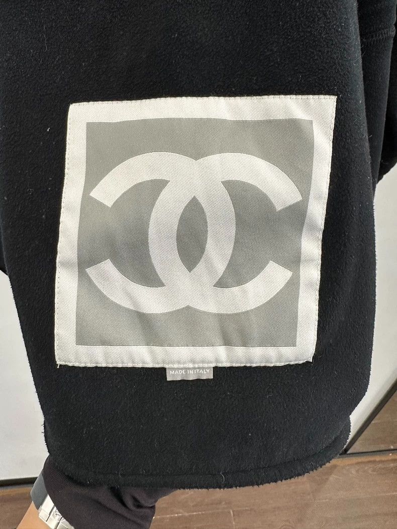 Chanel Chanel Black Zip Jacket with Logo -2505 Size US M / EU 48-50 / 2 - 5 Thumbnail