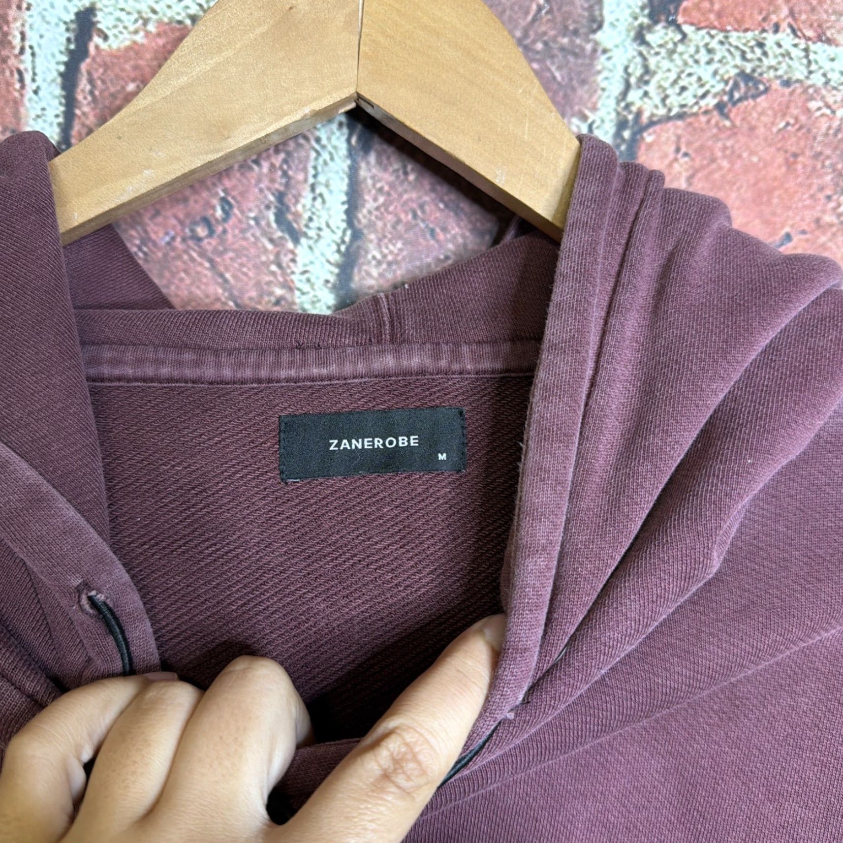 Zanerobe Zanerobe Hoodie Men's Maroon Red Medium Pullover Size US M / EU 48-50 / 2 - 3 Thumbnail
