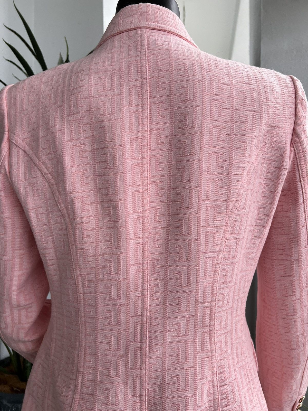 Other Quality Cotton Textured Jacquard Button Decoration Long Sleeve Slim Fit Casual Commuter Women's Blazer Size L / US 10 / IT 46 - 6 Thumbnail