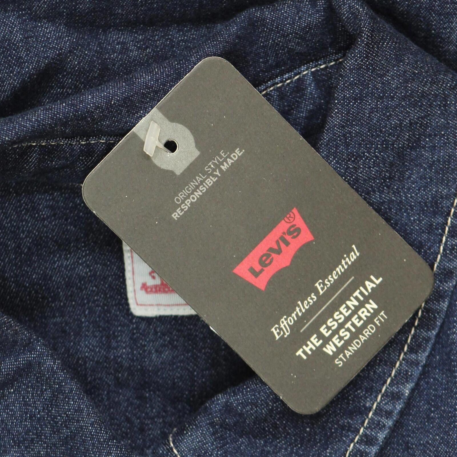 Designer NWT Levi's Western Jean Jacket 577840002 1X Minds Eye Blue Size XL / US 12-14 / IT 48-50 - 3 Thumbnail