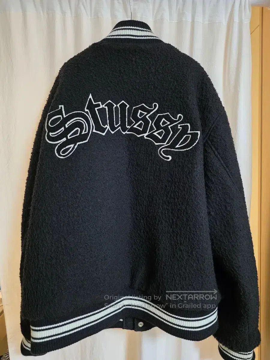 Stussy Stüssy Black Shaggy Wool Baseball Jacket XXL. Size US XXL / EU 58 / 5 - 2 Thumbnail