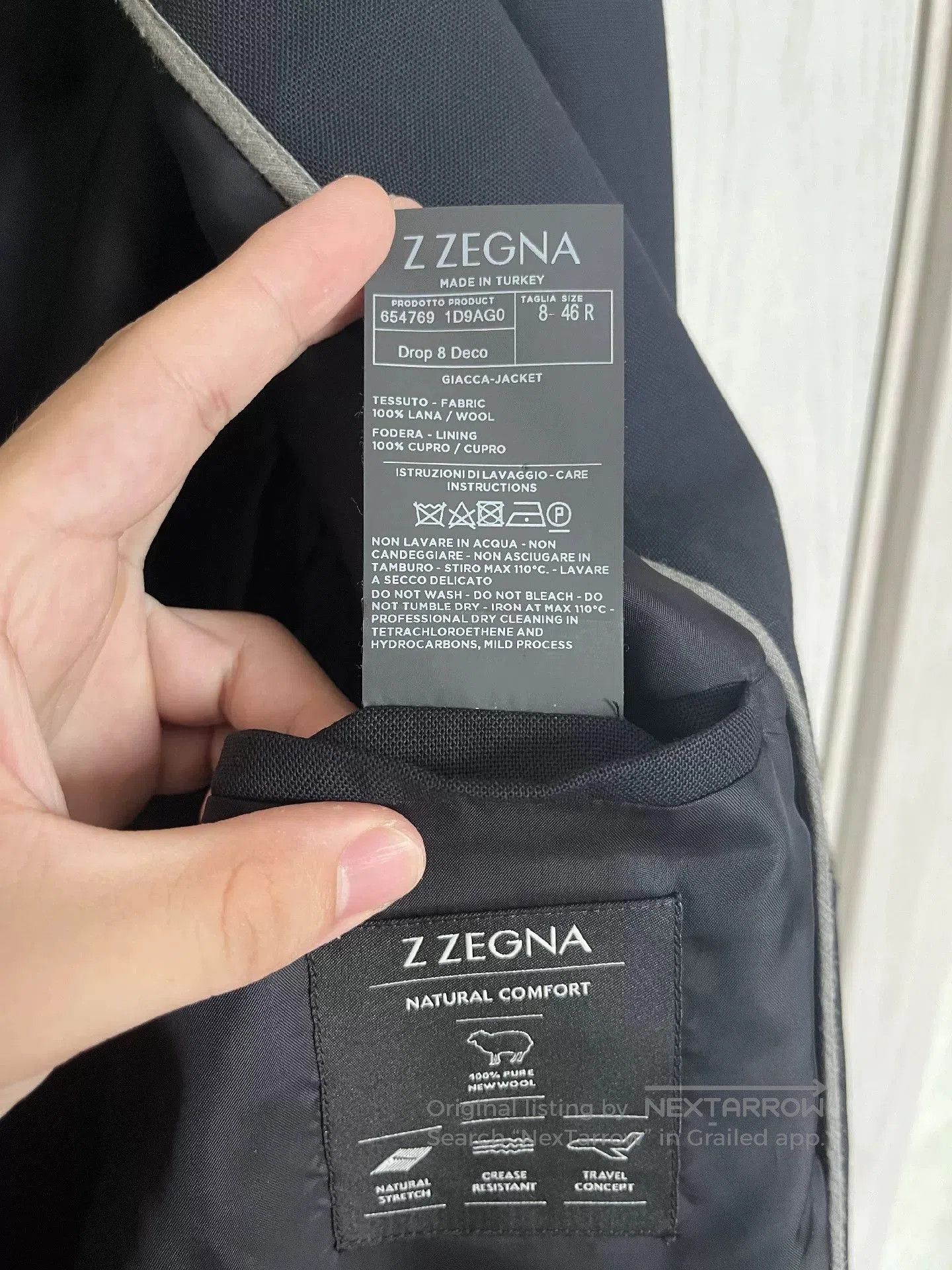 Z Zegna Z Zegna Navy Casual Blazer for Men. Size US S / EU 44-46 / 1 - 6 Thumbnail
