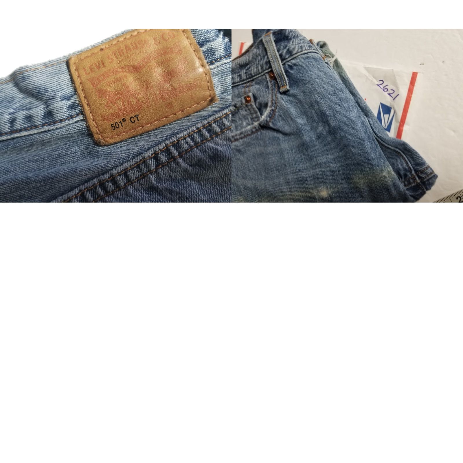 Levi's Levi’s 501 CT Tapered Distressed Jeans Light Wash 30 X 25 Buttonfly See Pics Size US 30 / EU 46 - 8 Thumbnail