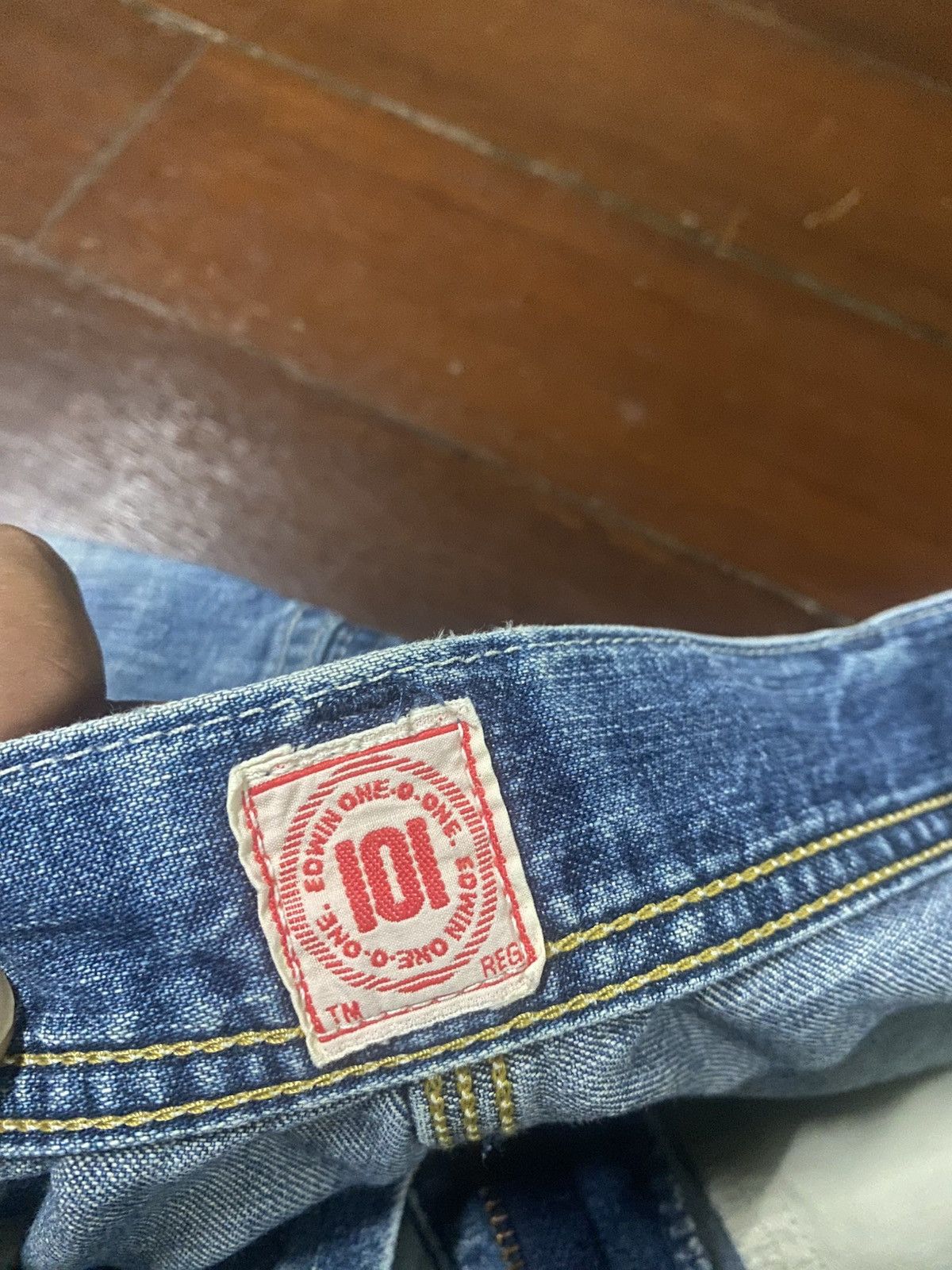 Japanese Brand Vintage Edwin 101 Carpenter Jeans Workers Pants mud wash Size US 31 - 8 Thumbnail