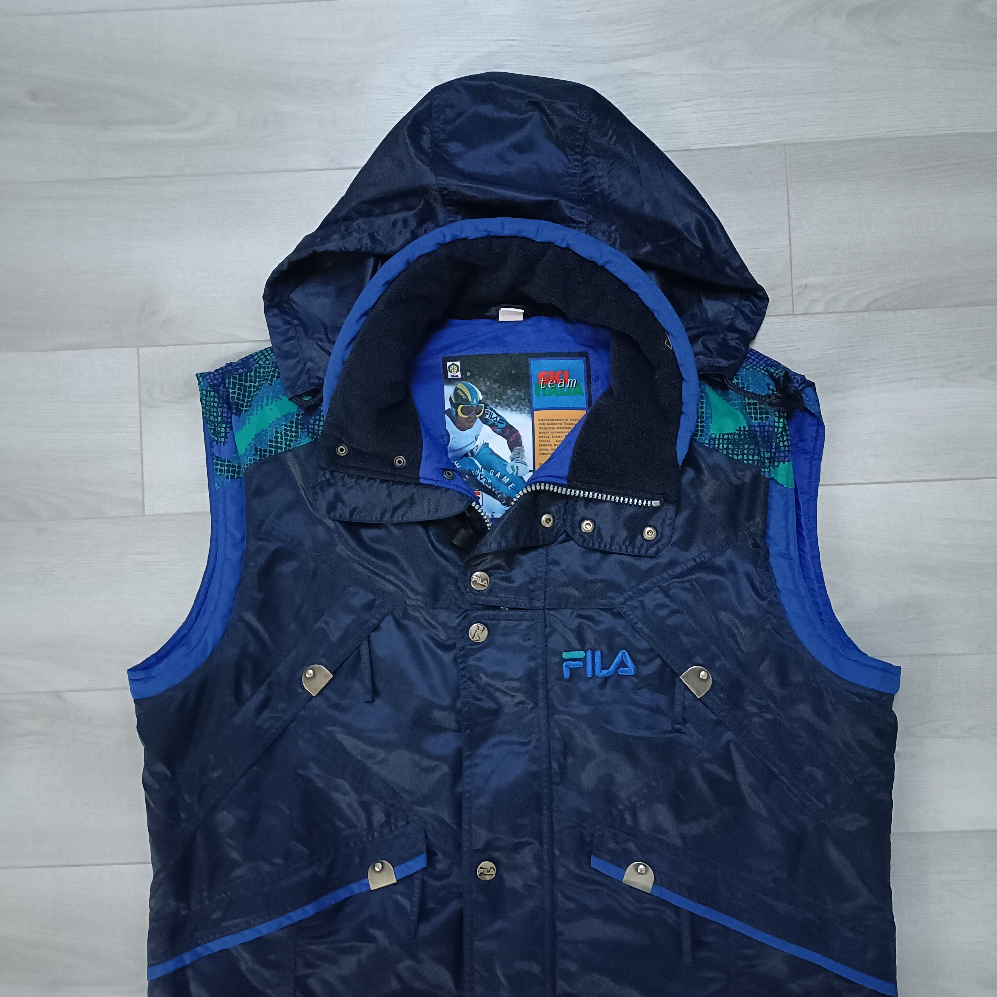 Fila × Vintage Men's Blue Full Zip Vest Gilet Ski Team Italia Italy ! Size US L / EU 52-54 / 3 - 4 Thumbnail
