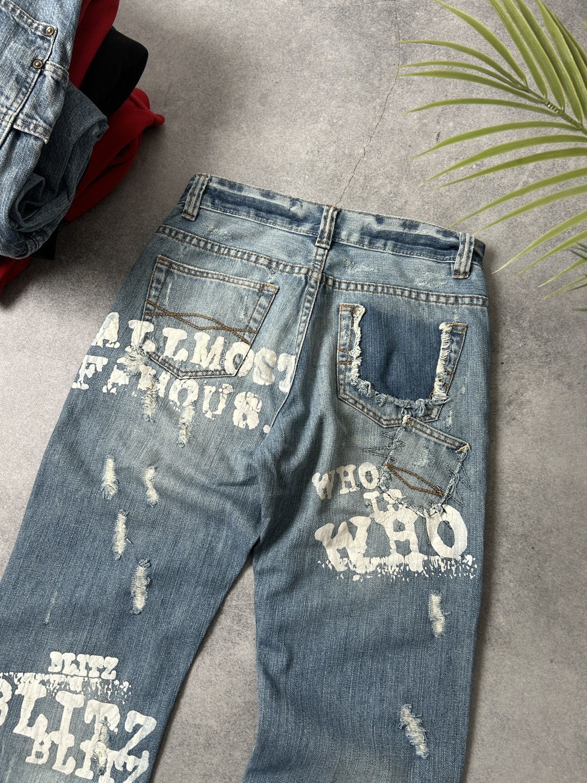 Vintage Fishbone vintage rock star distressed jeans mens y2k style Size US 31 - 4 Thumbnail