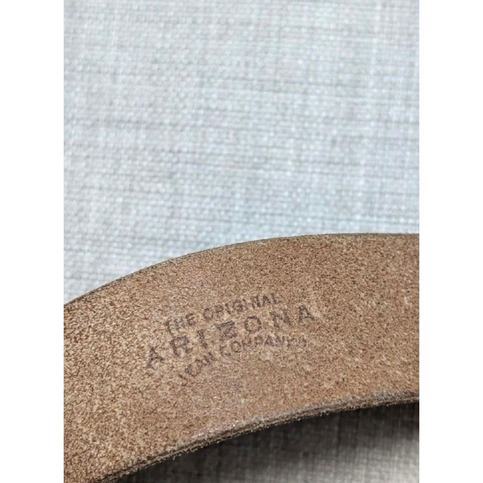 Vintage VINTAGE Arizona Western Belt Belt 32 Brown Southwestern Cowhide Leather Unisex Adults Y2K Cowboy 1990s Geometric Full Grain Leather Belt Size 32 - 7 Thumbnail