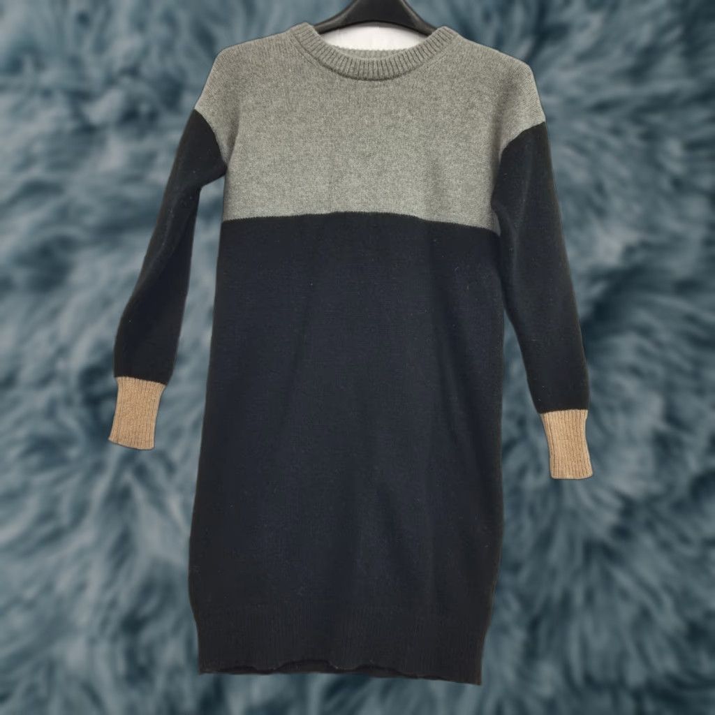 Madewell Madewell Foldover Crew Neck Sweater Dress Merino Wool Navy Blue XXS Women Long Sleeve Midi Dress Size XXS / US 00 / IT 34 - 1 Thumbnail