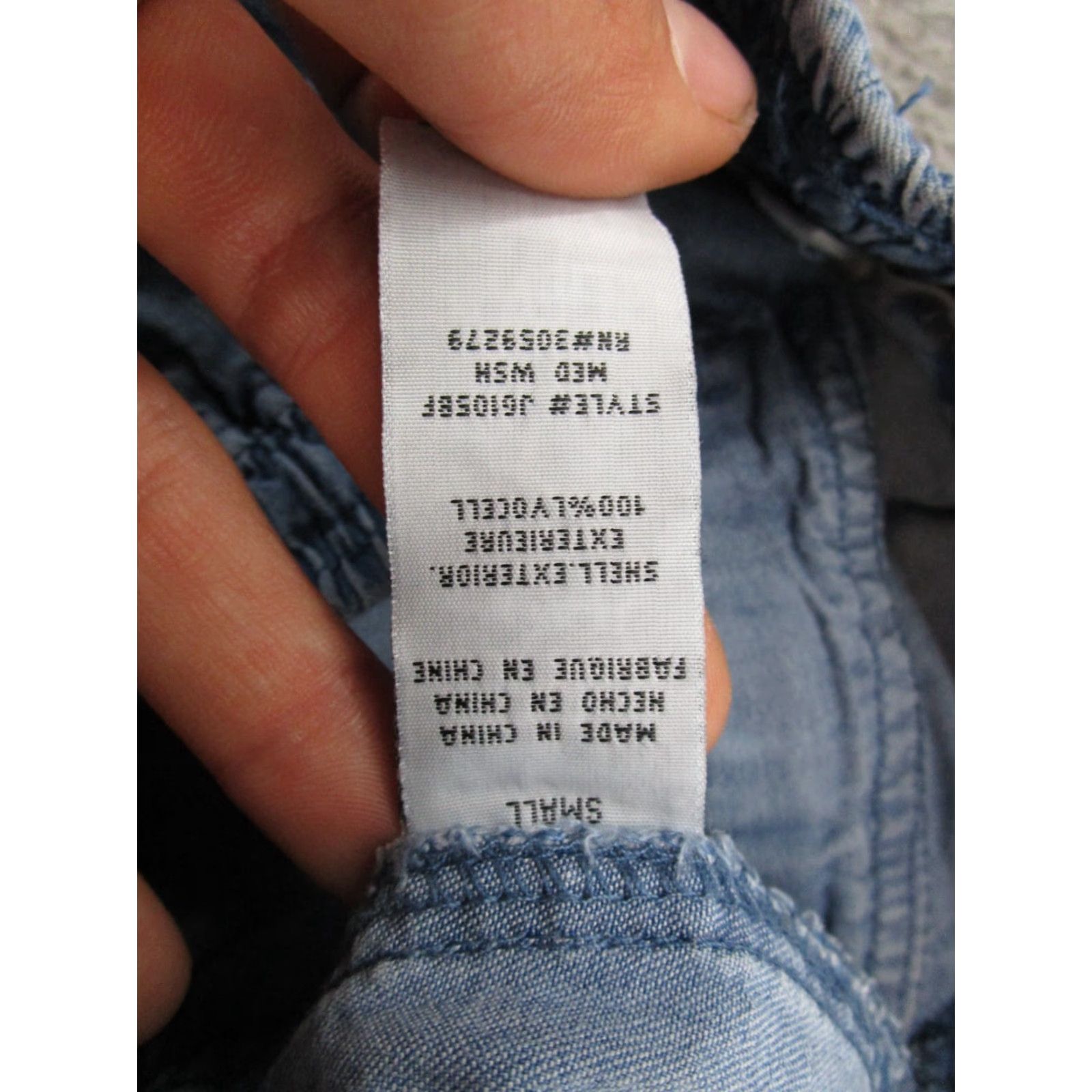 Vintage Thread + Supply Joggers Womens S Blue Lyocell Chambray Lightweight Pockets Size 24" / US 00 / IT 34 - 3 Thumbnail