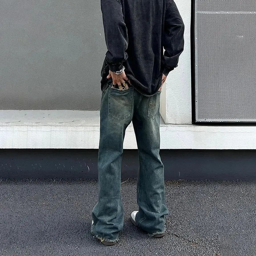 Designer × Japanese Brand × Jean Wide Leg Loose Flared Jeans Size US 33 - 5 Thumbnail