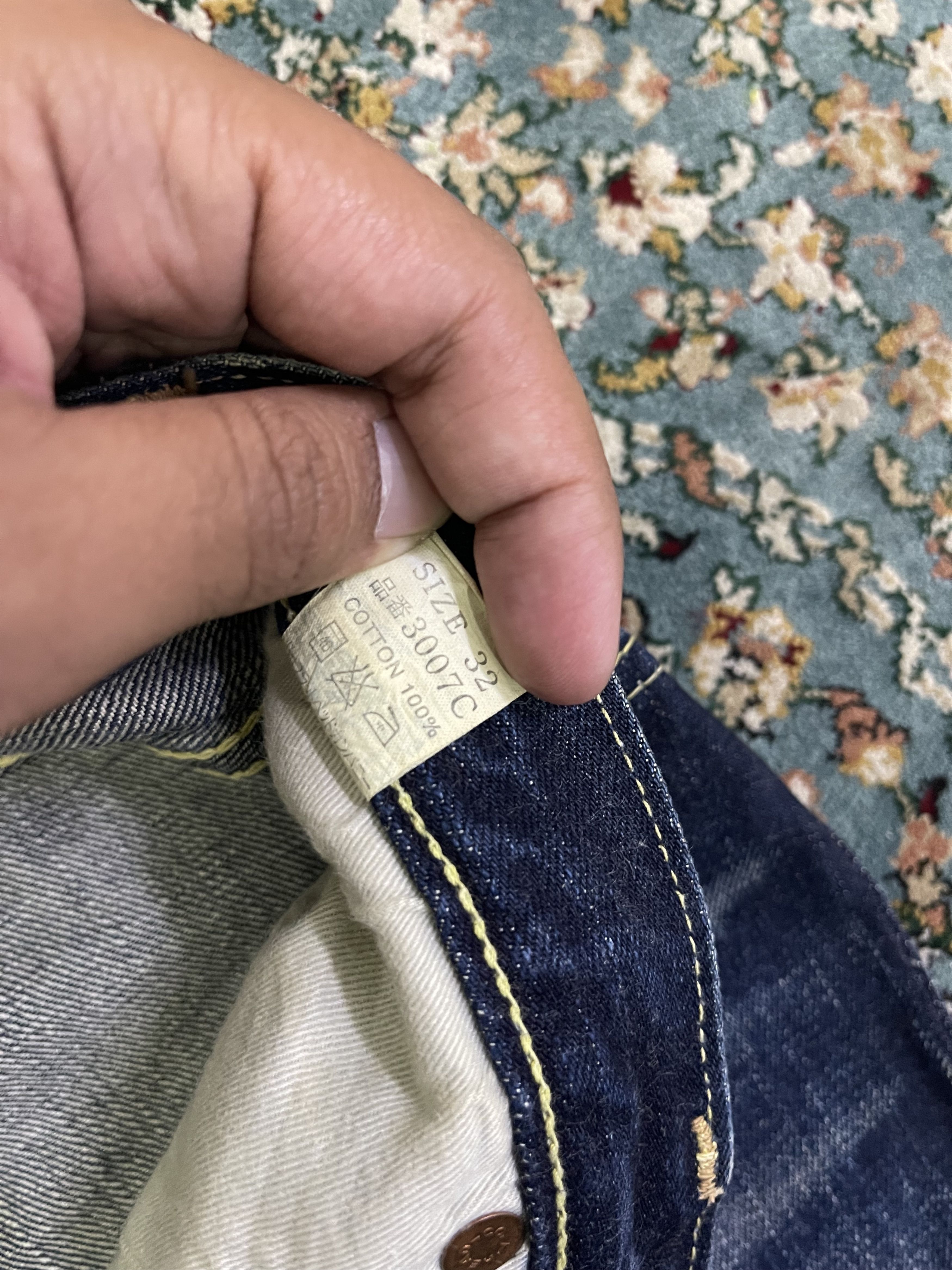 The Flat Head TFH Flared Blue Light Wash Jeans Size US 32 / EU 48 - 13 Thumbnail