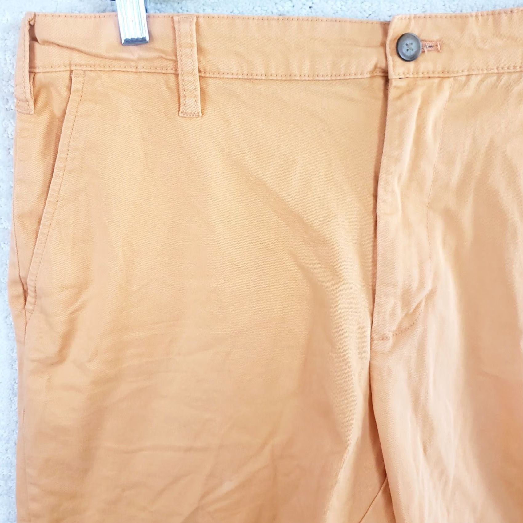 Nautica Nautica Men's 36x8 Cantalope Orange Flat Front Classic Fit The Deck Shorts Size US 36 / EU 52 - 2 Thumbnail
